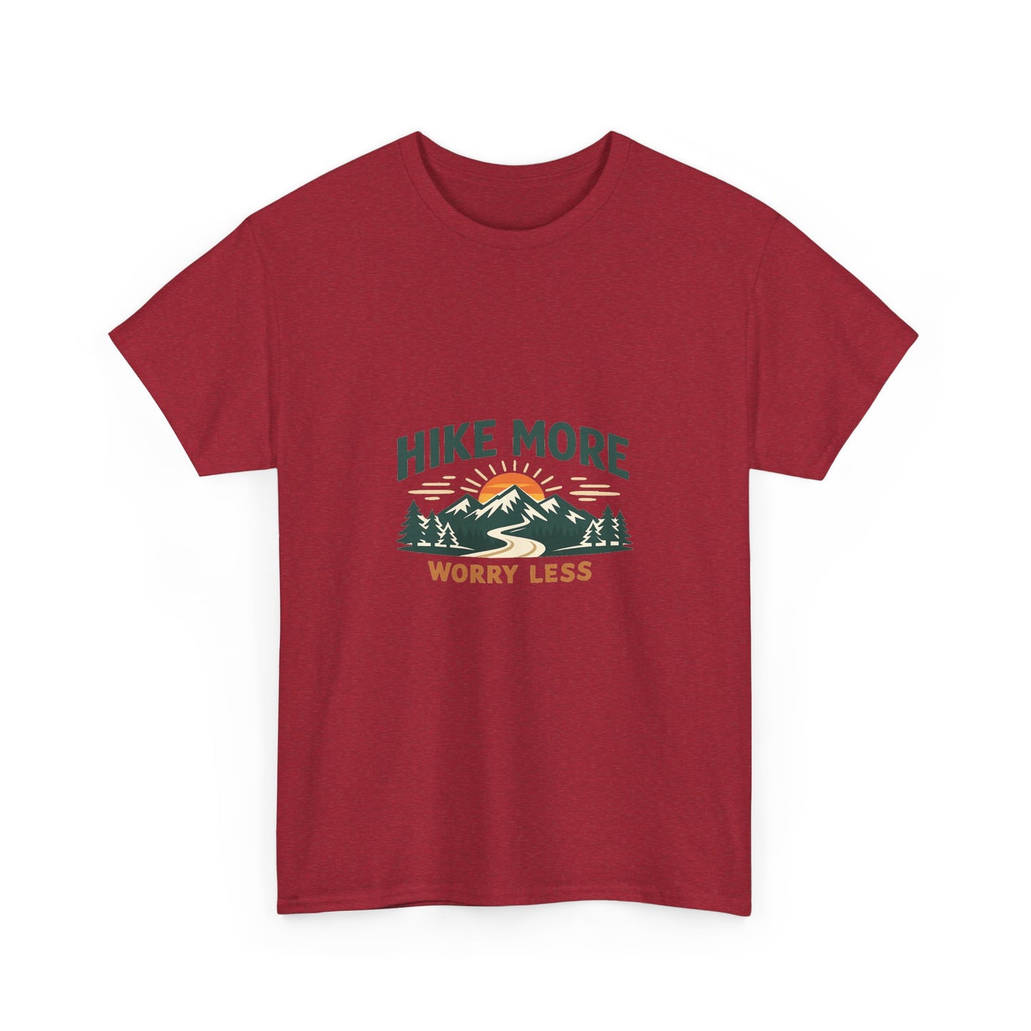 Hike More Worry Less Unisex Heavy Cotton Tee