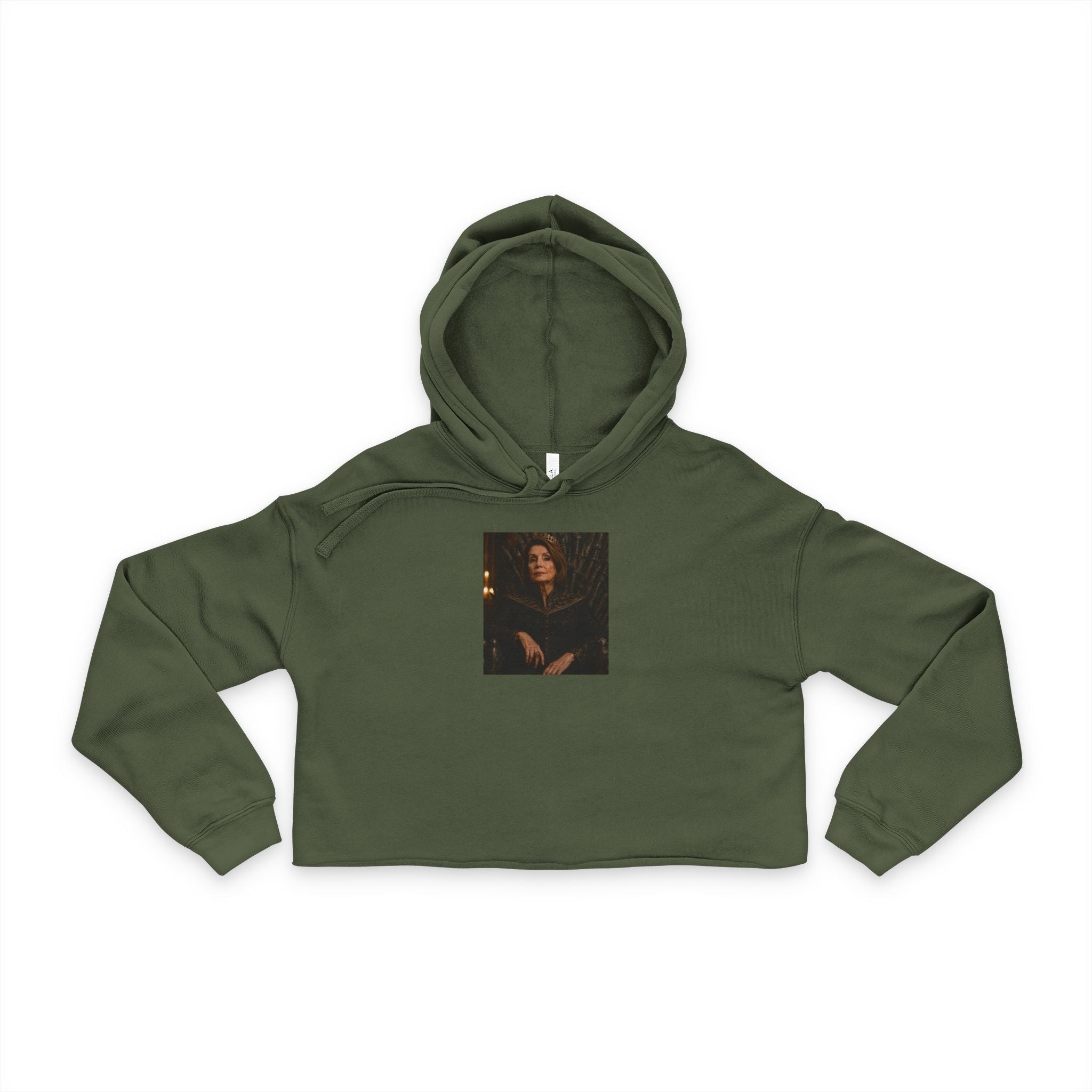 Pelosi Queen Throne Women's Crop Hoodie
