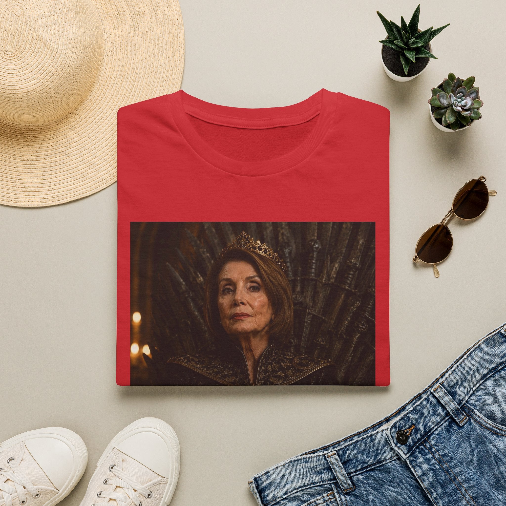 Pelosi Queen Throne T-Shirt - Political Parody Tee