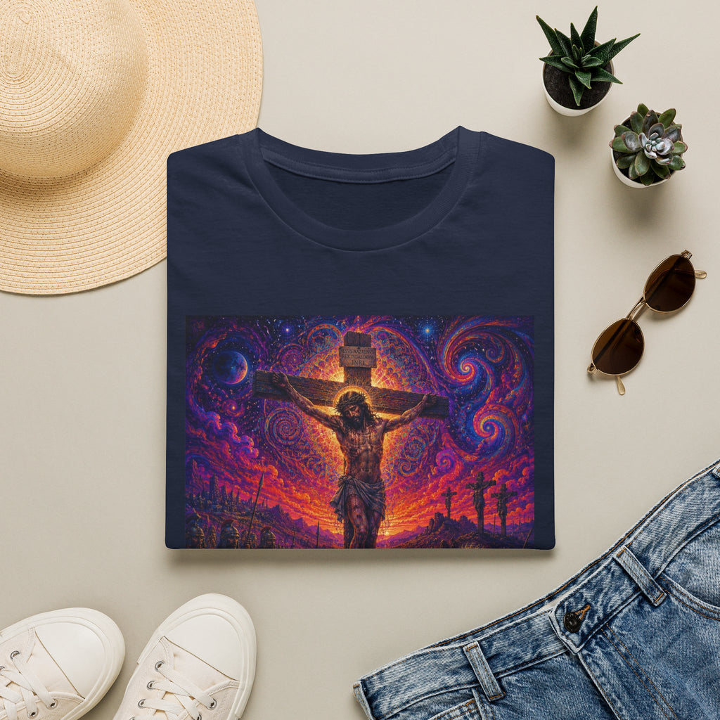 Psychedelic Crucifixion T-Shirt - Visionary Religious Art
