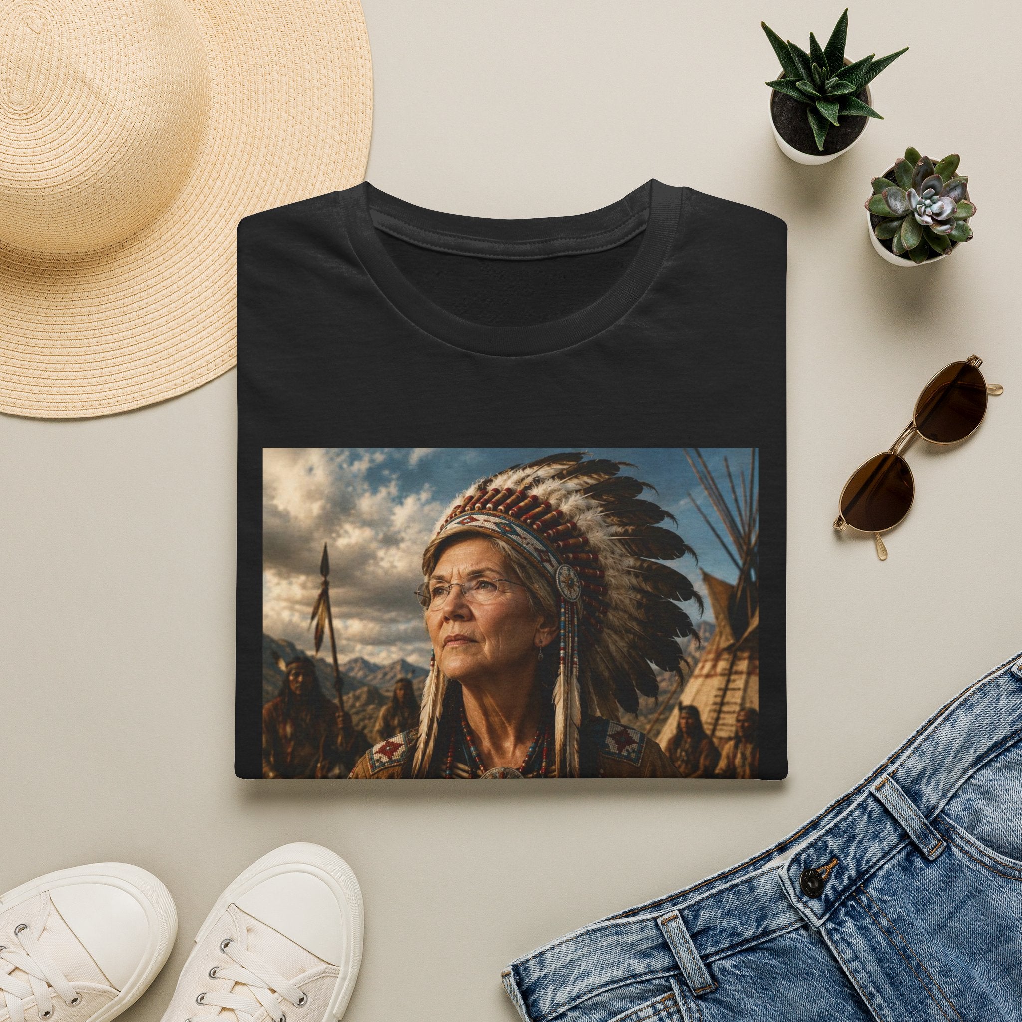 Elizabeth Warren Chief T-Shirt - Political Parody Tee