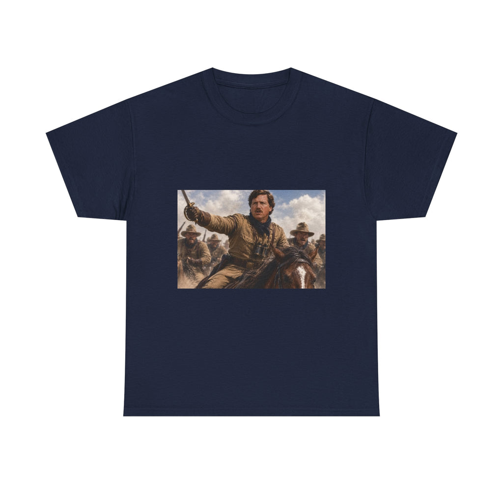Tucker Carlson Rough Rider Shirt - Cavalry Charge T-Shirt - Political Parody Gift