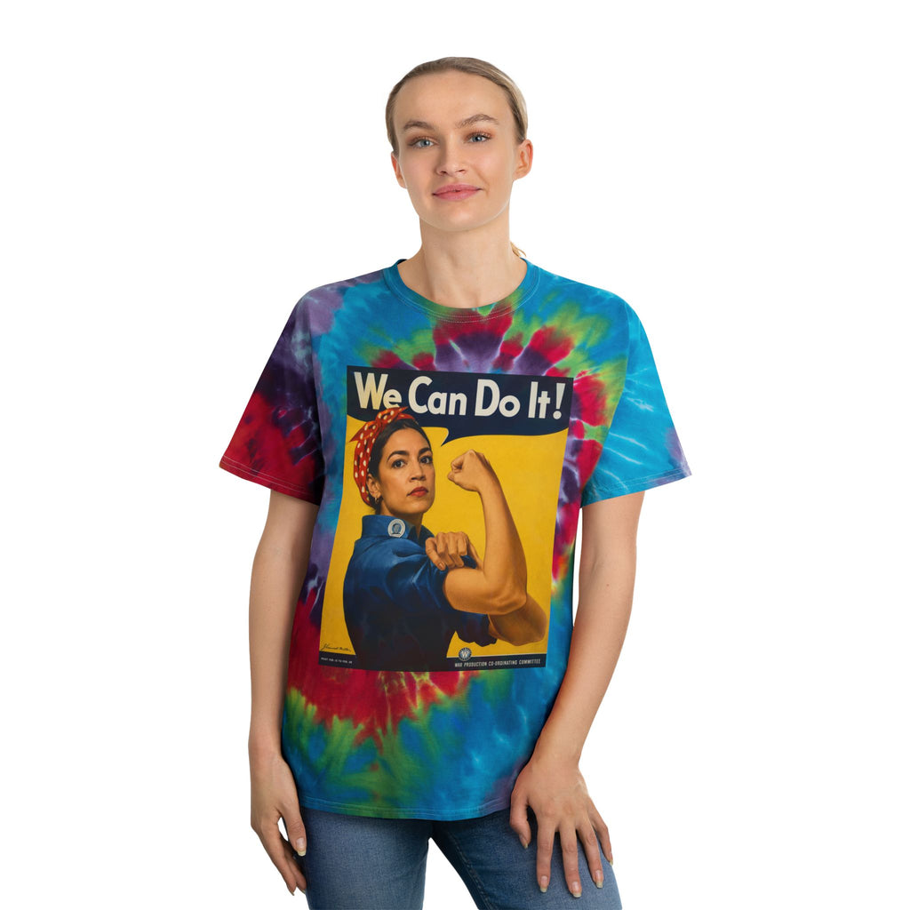 AOC Rosie Riveter Tie-Dye Spiral Tee