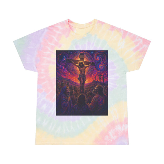 Psychedelic Crucifixion Tie-Dye Spiral Tee