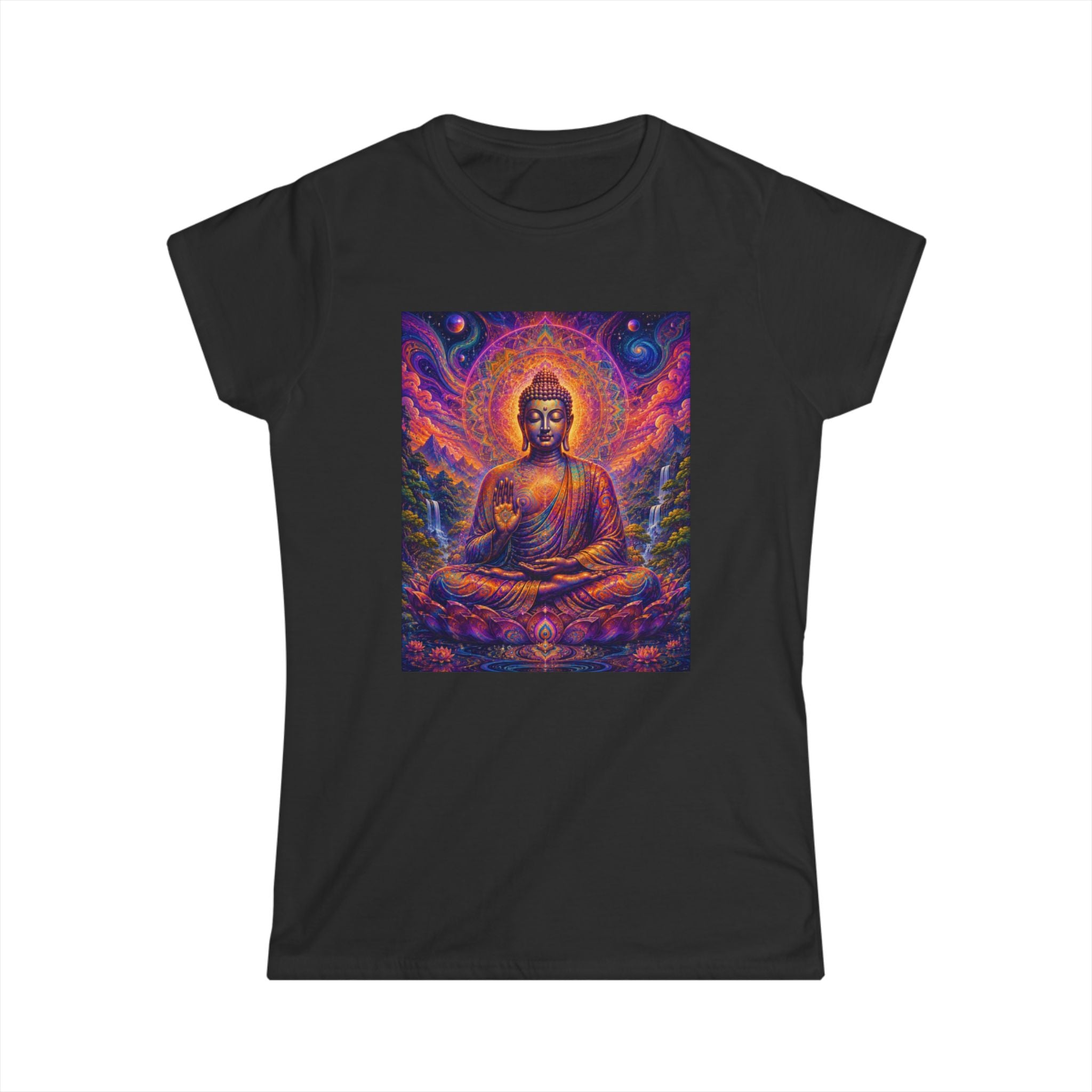 Cosmic Buddha Women's Tee - Visionary Art