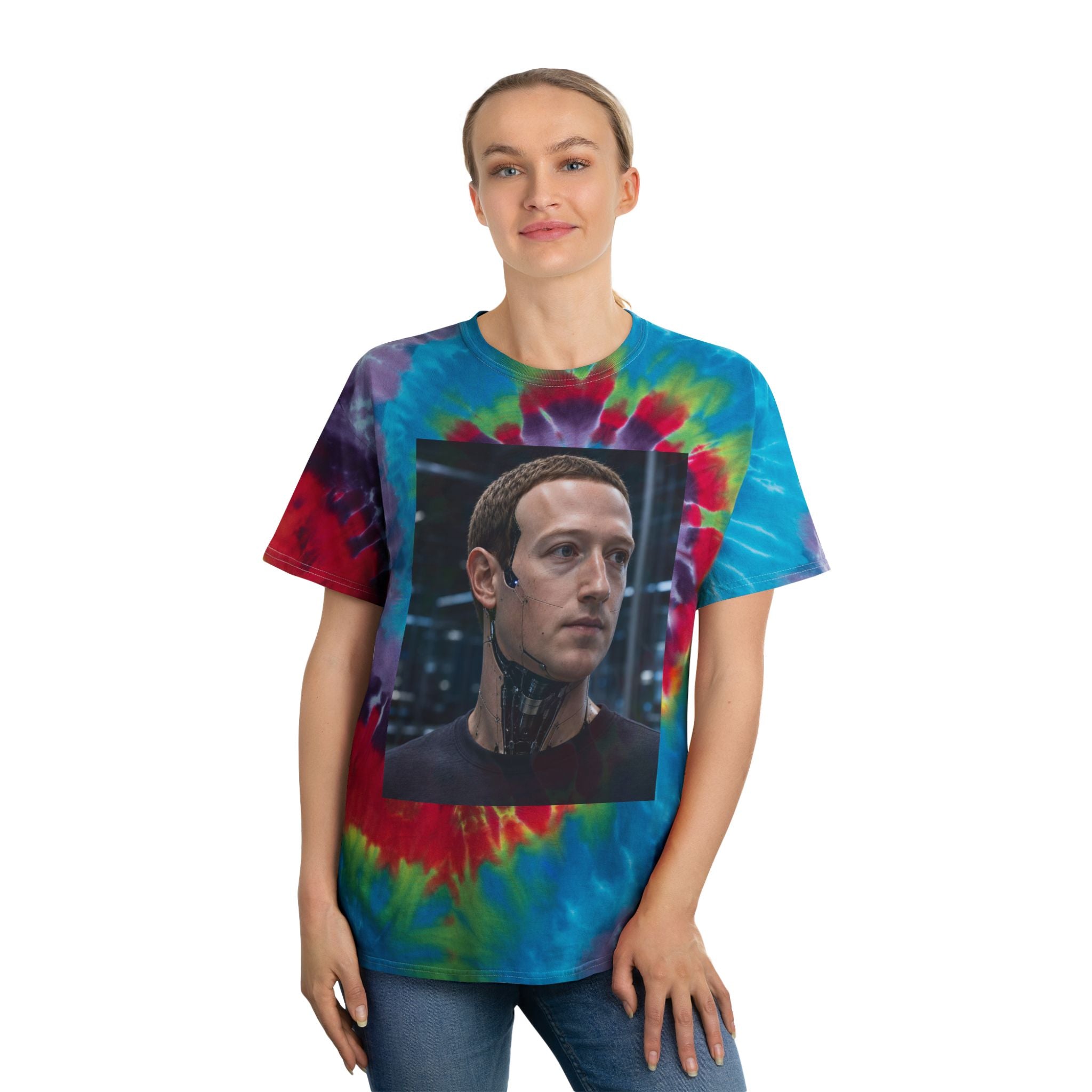 Zuckerberg Android Tie-Dye Spiral Tee