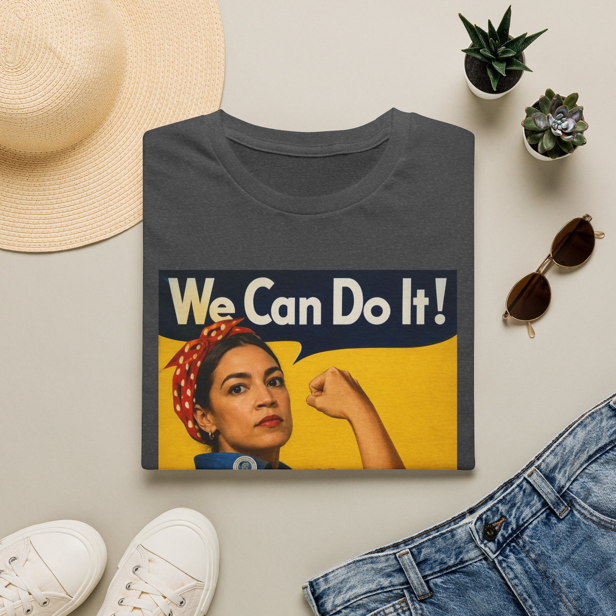 AOC Rosie Riveter T-Shirt - Political Parody Tee