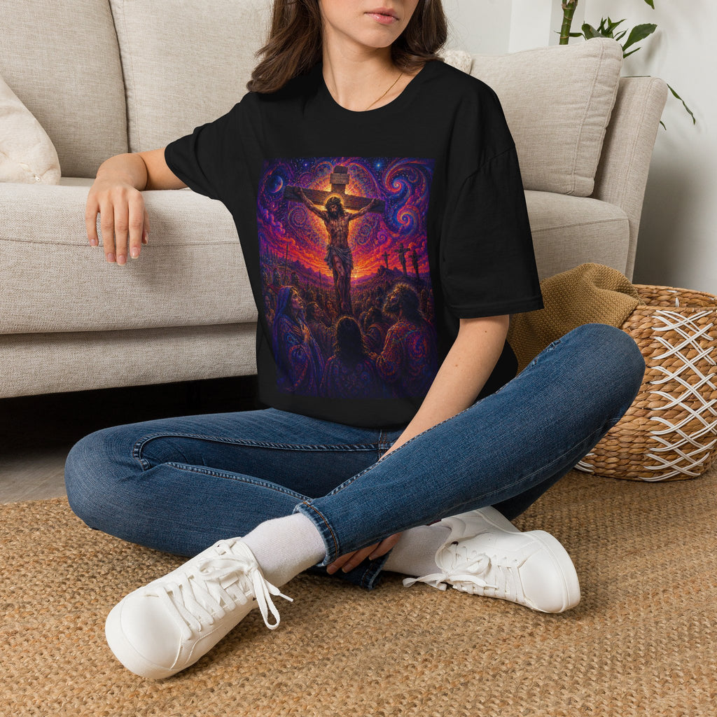 Psychedelic Crucifixion T-Shirt - Visionary Religious Art