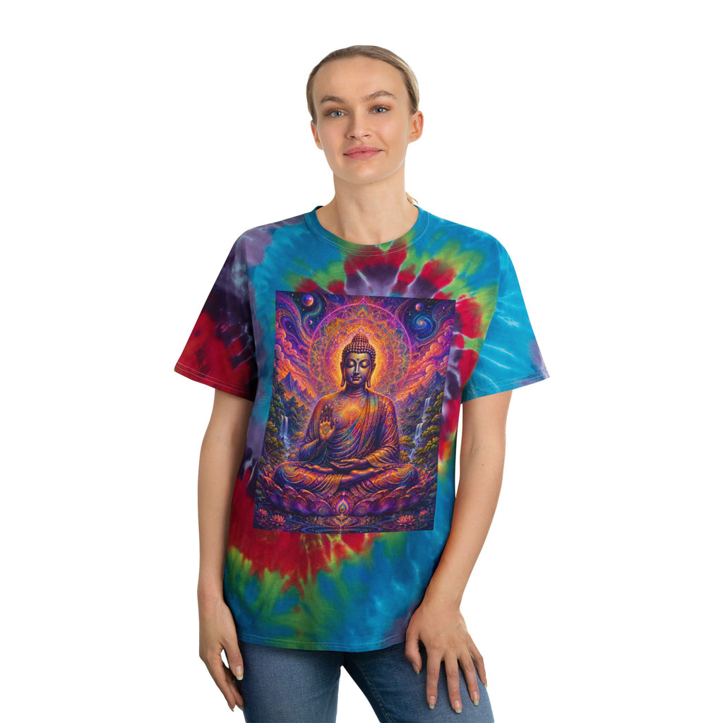 Cosmic Buddha Tie-Dye Spiral Tee