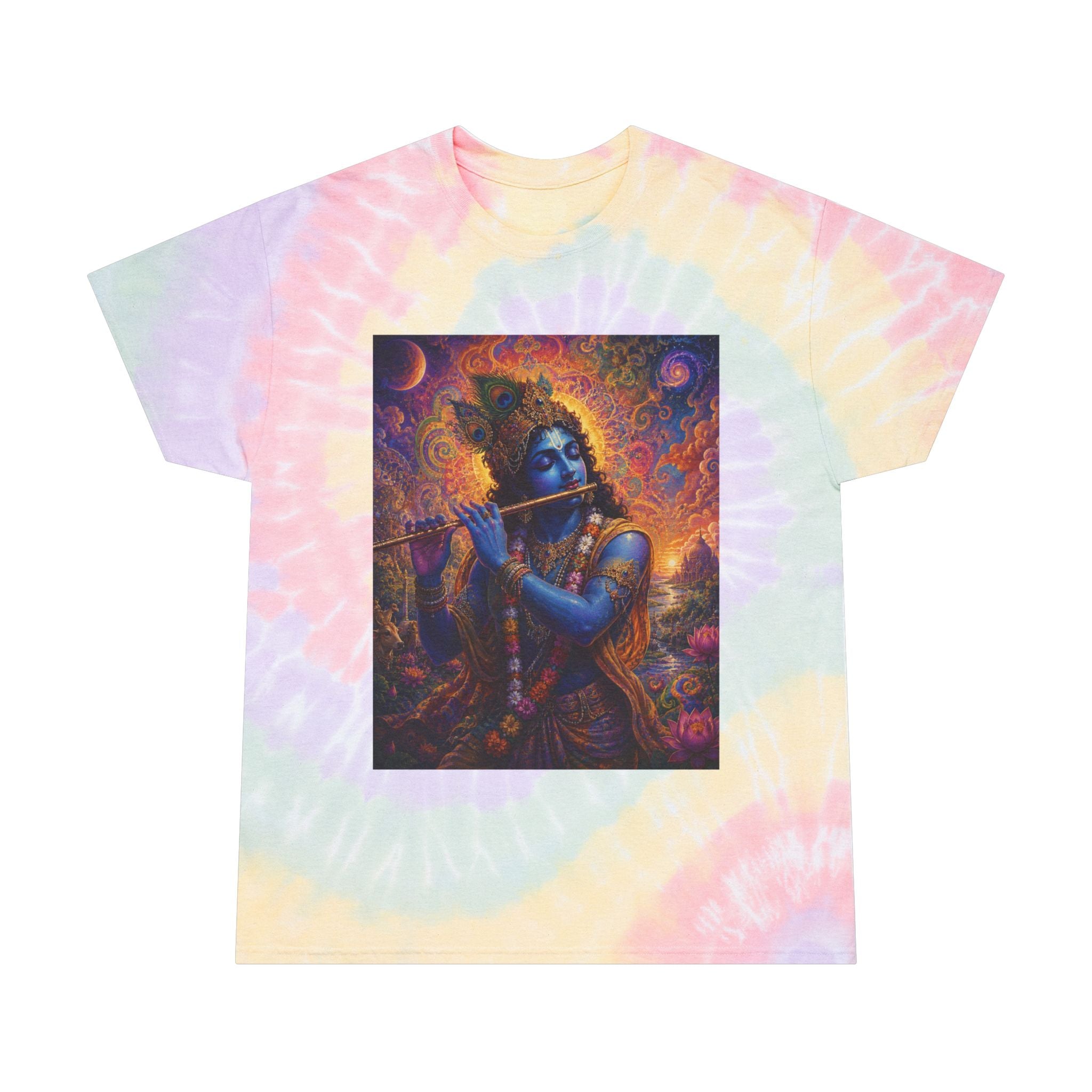 Divine Krishna Tie-Dye Spiral Tee