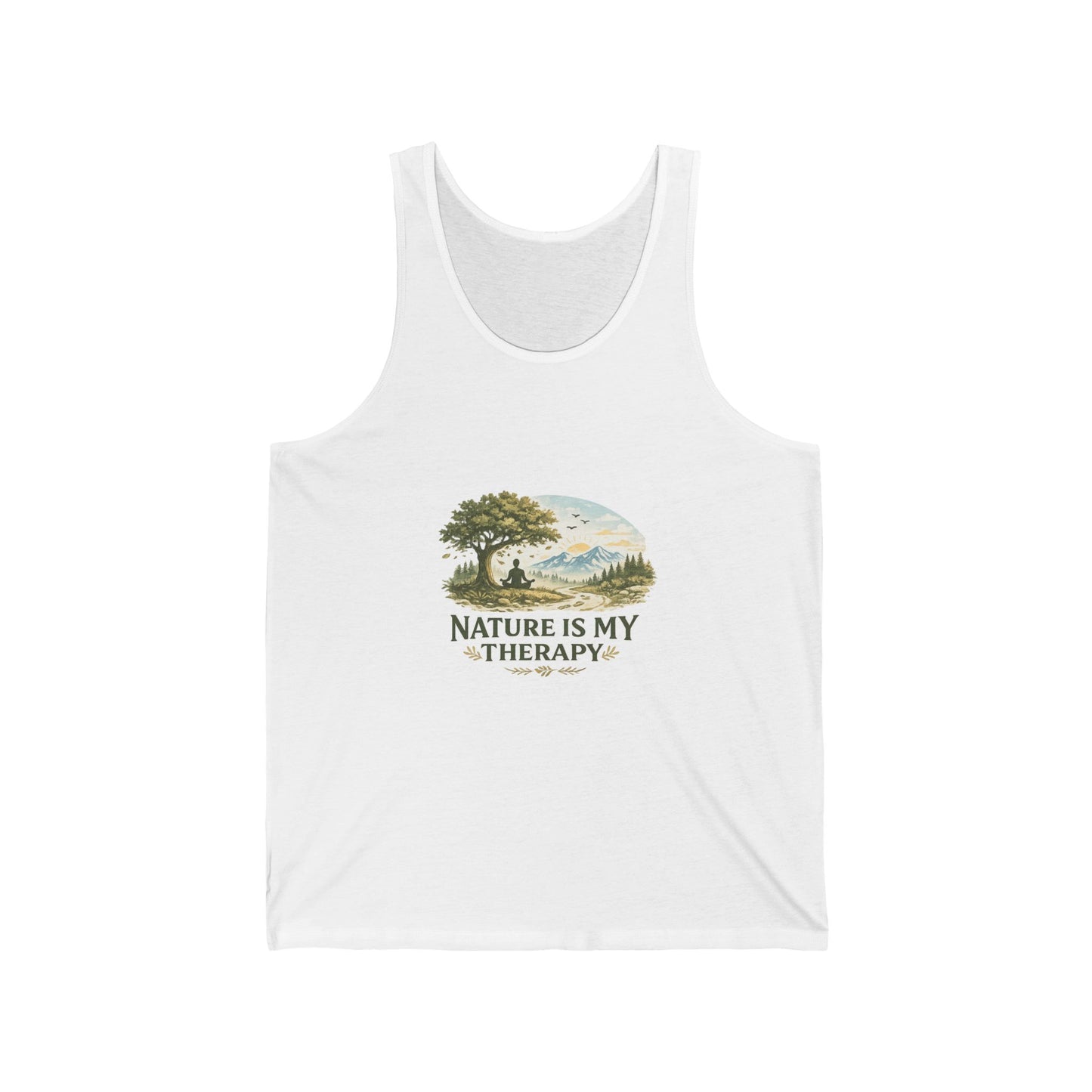 Nature Is My Therapy Unisex Jersey Tank
