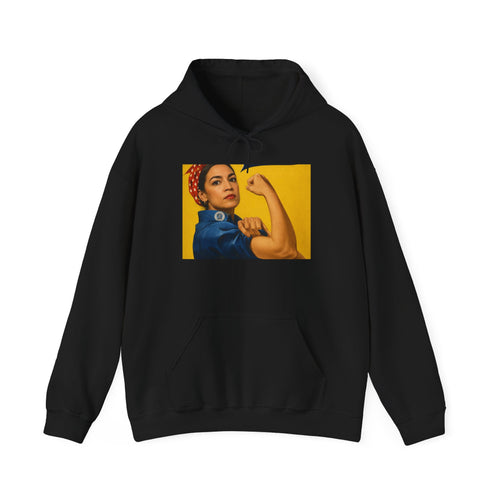 AOC Rosie Riveter Hoodie - Political Parody Sweatshirt