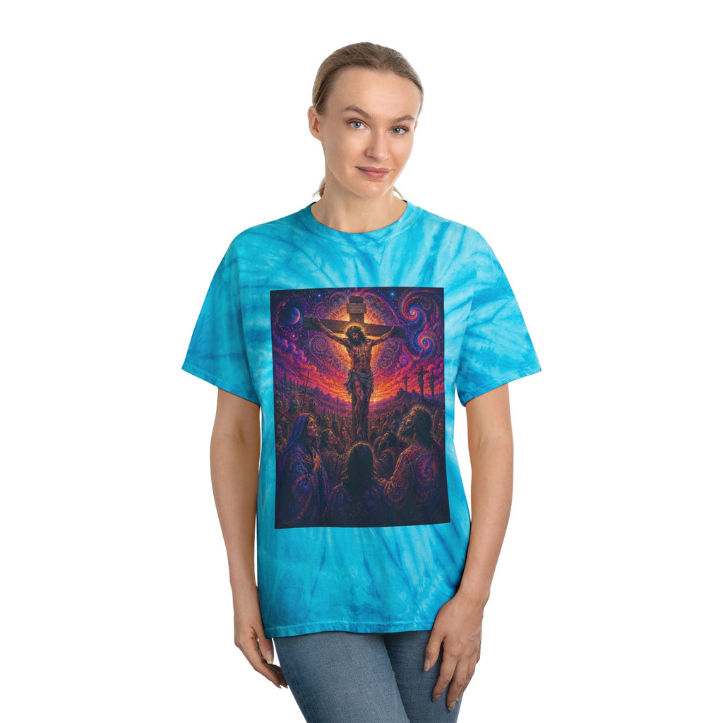 Psychedelic Crucifixion Tie-Dye Cyclone Tee