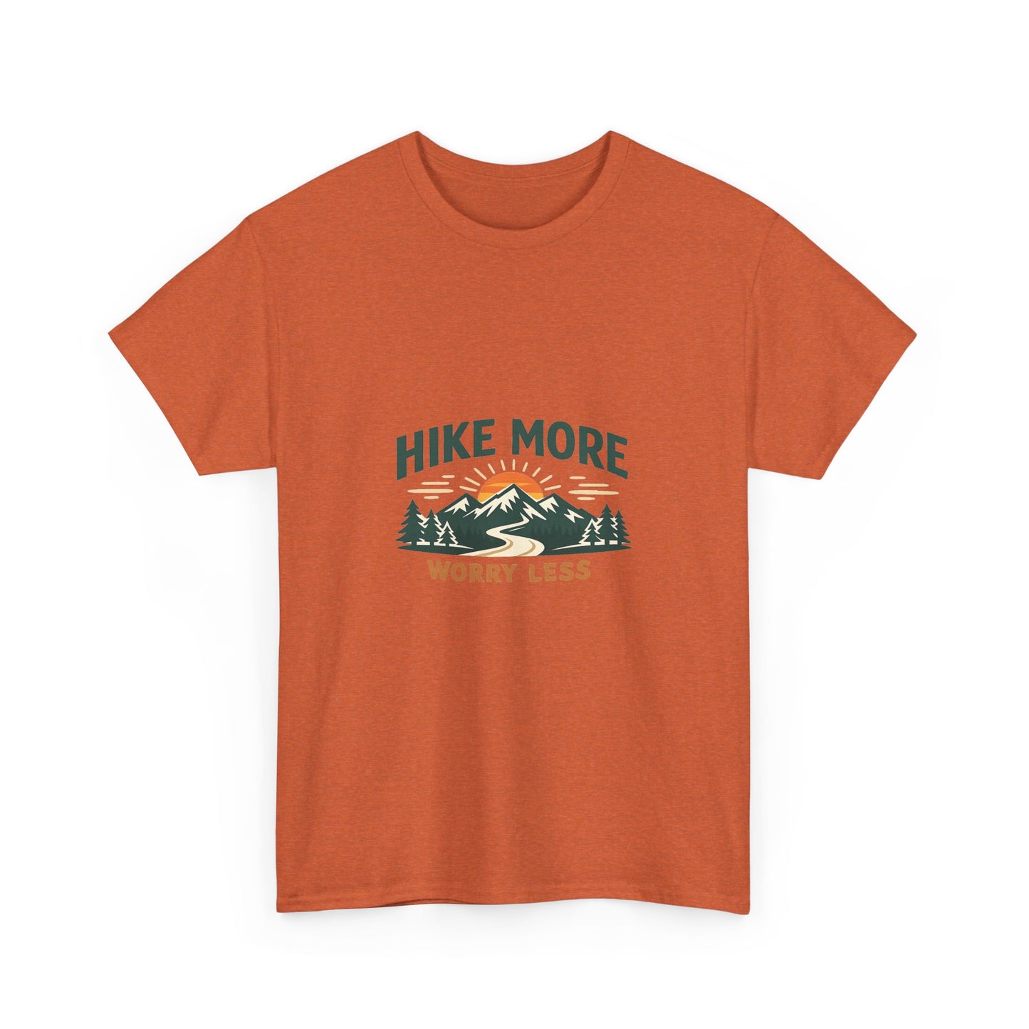Hike More Worry Less Unisex Heavy Cotton Tee