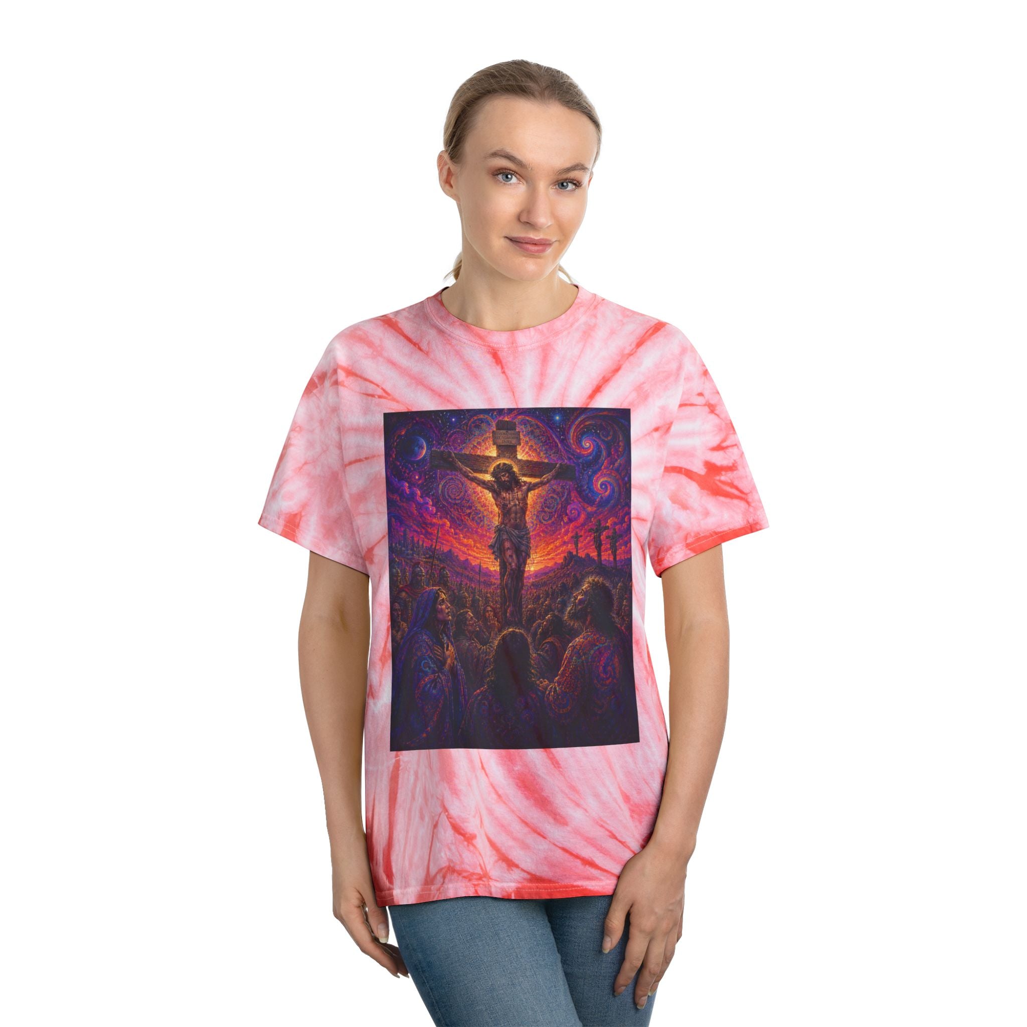 Psychedelic Crucifixion Tie-Dye Cyclone Tee