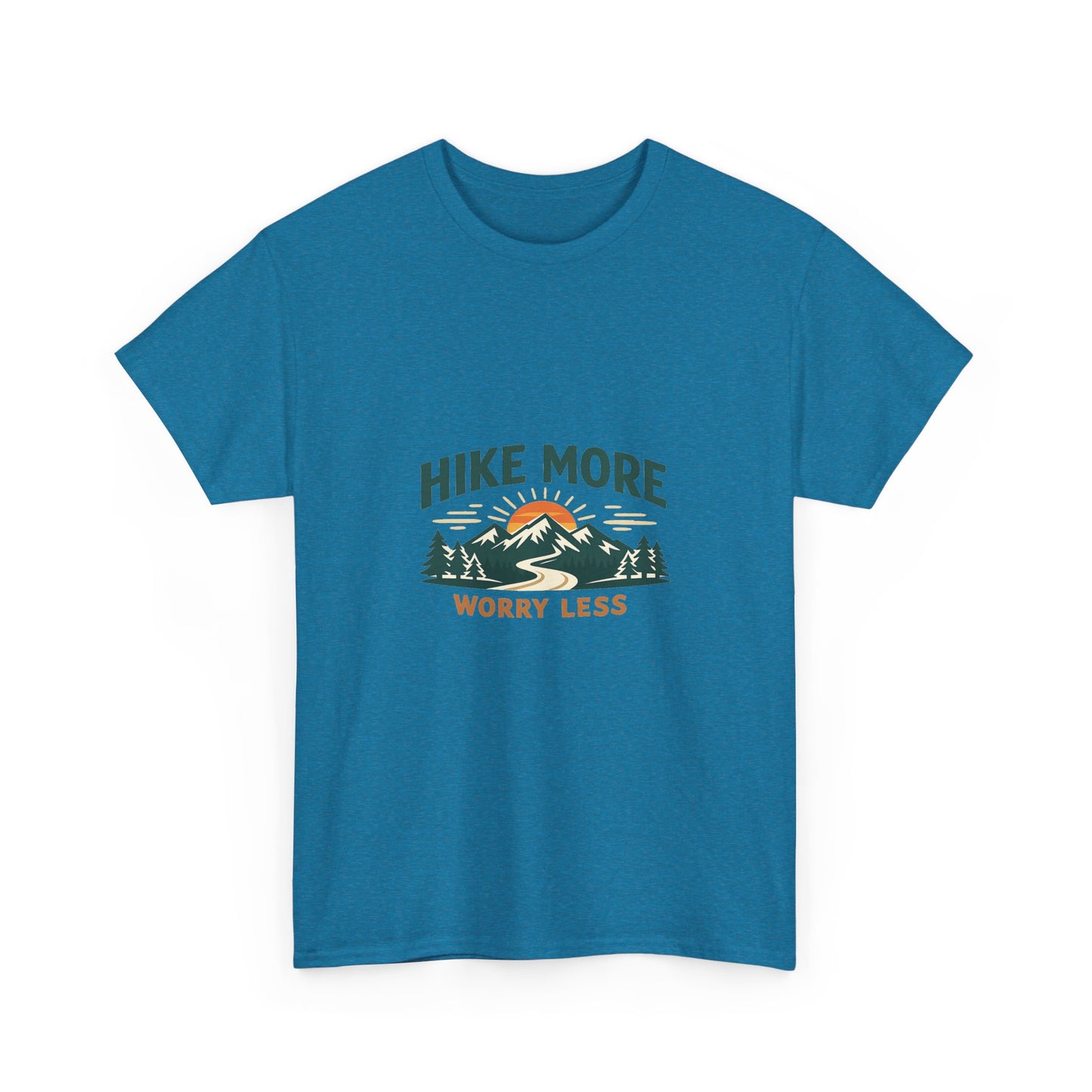 Hike More Worry Less Unisex Heavy Cotton Tee