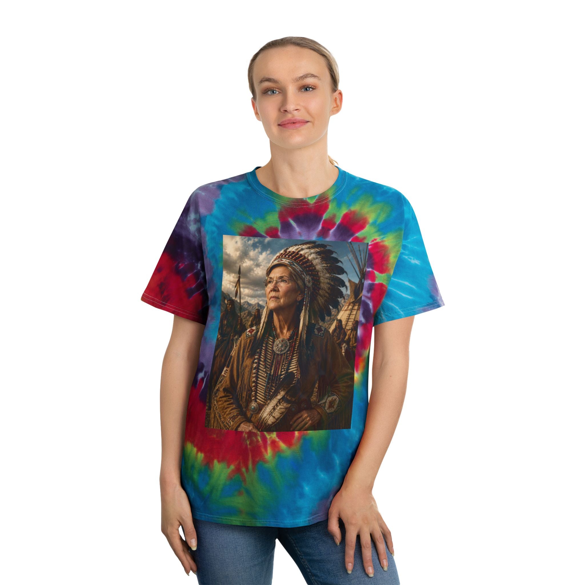 Elizabeth Warren Chief Tie-Dye Spiral Tee