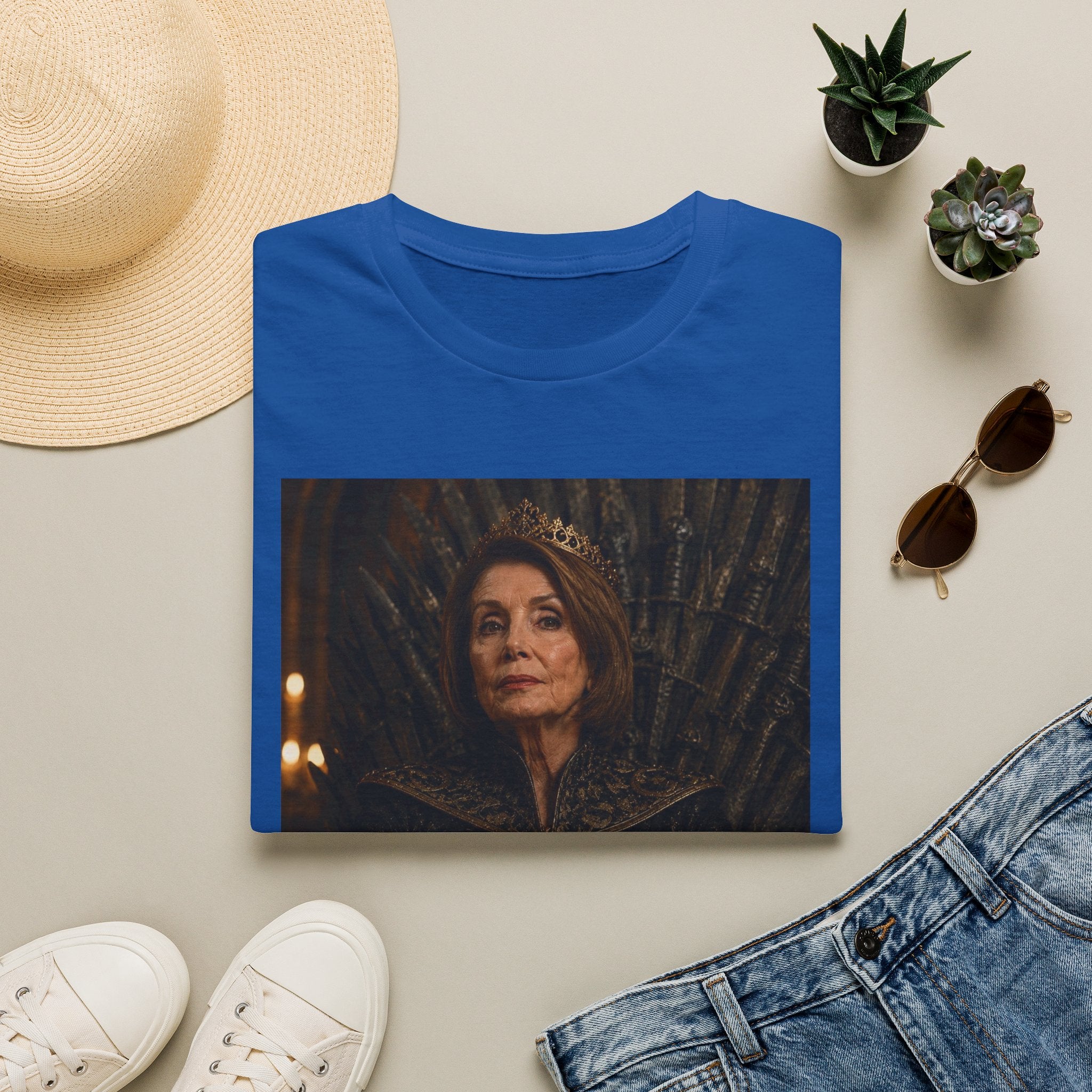 Pelosi Queen Throne T-Shirt - Political Parody Tee