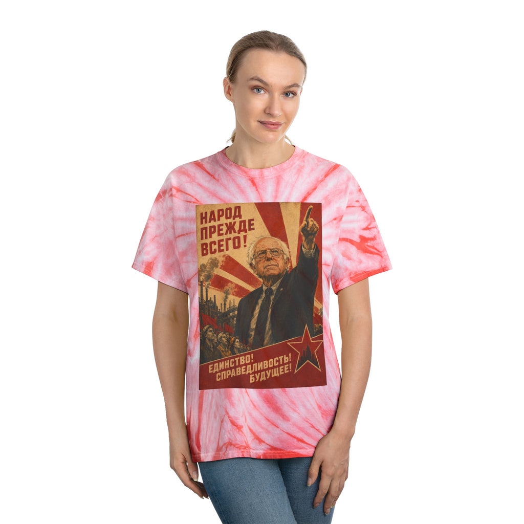 Bernie Soviet Poster Tie-Dye Cyclone Tee