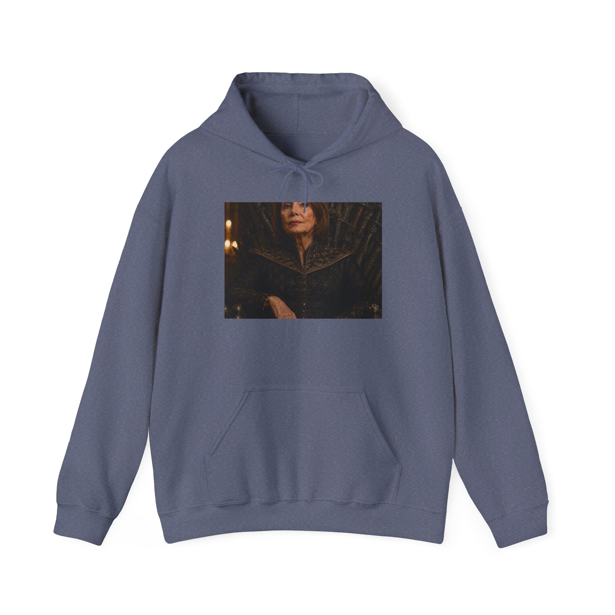 Pelosi Queen Throne Hoodie - Political Parody Sweatshirt