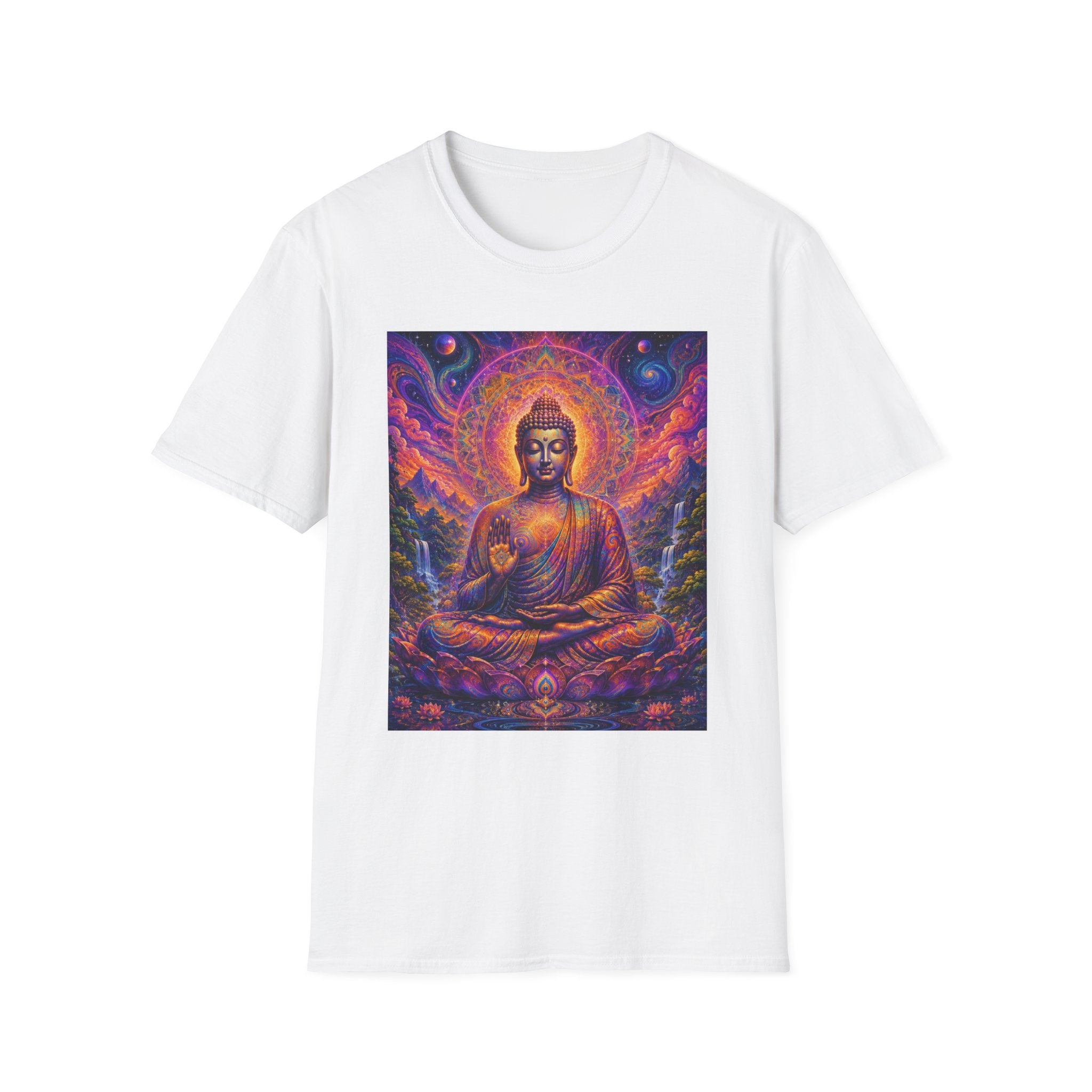 Cosmic Buddha T-Shirt - Visionary Spiritual Art