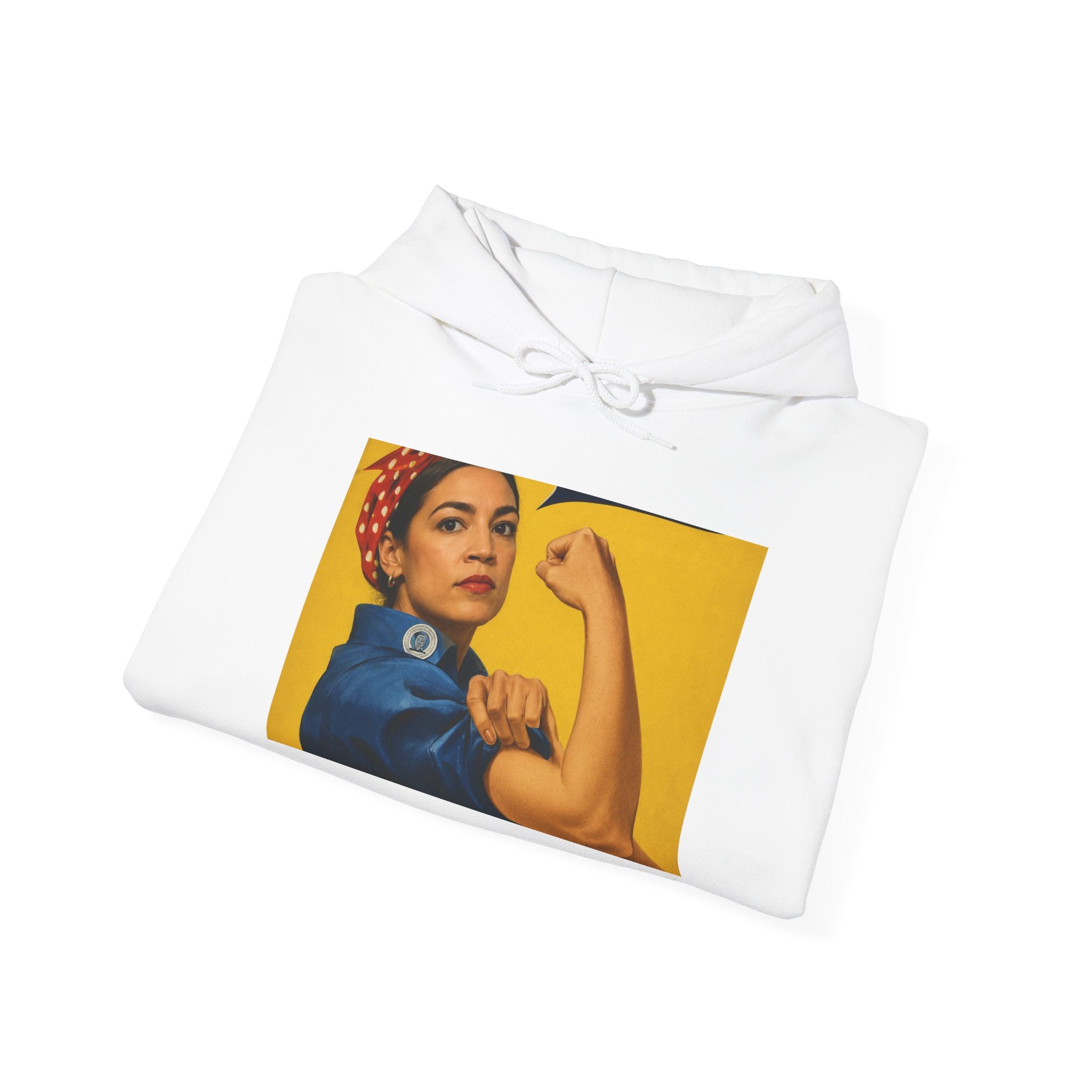 AOC Rosie Riveter Hoodie - Political Parody Sweatshirt