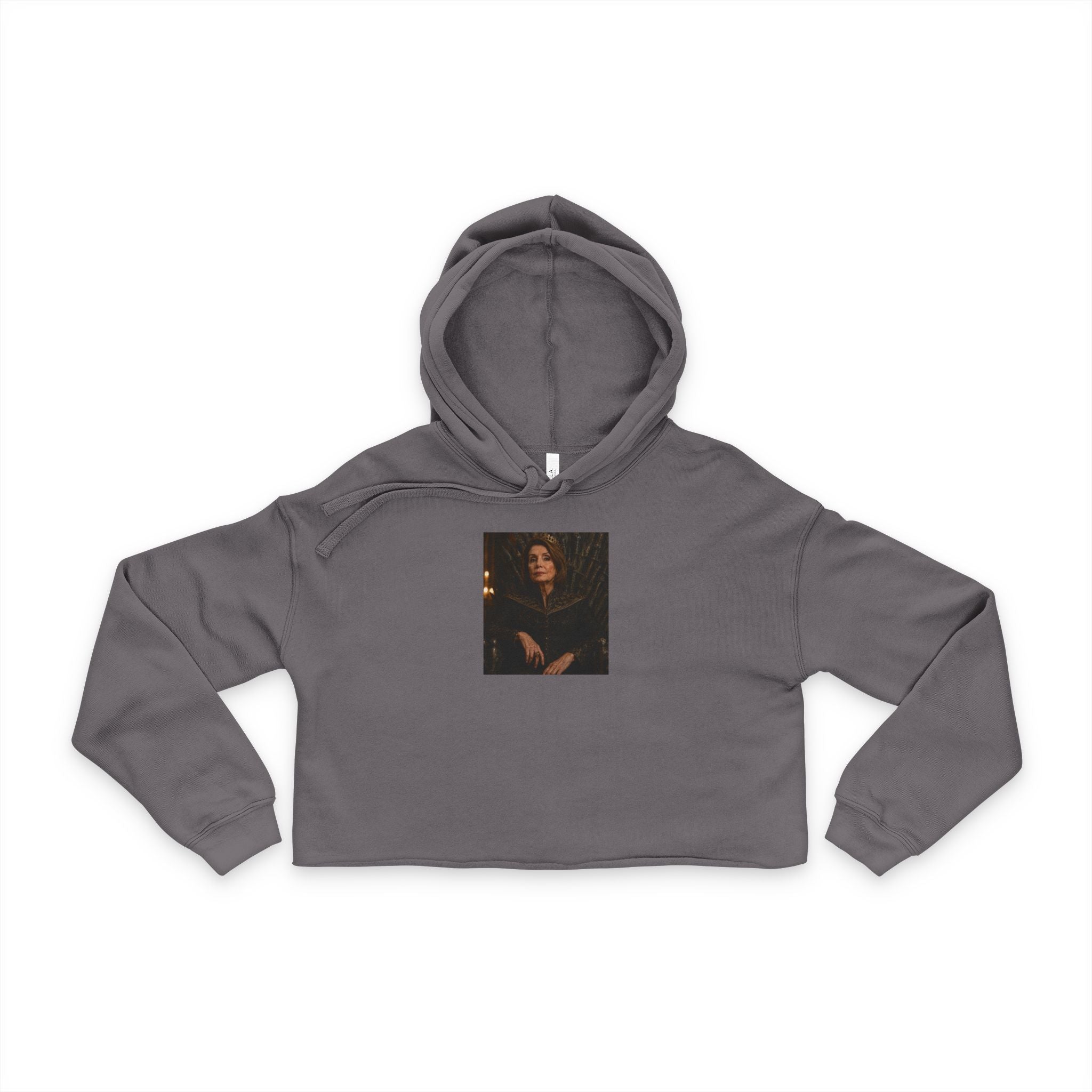 Pelosi Queen Throne Women's Crop Hoodie