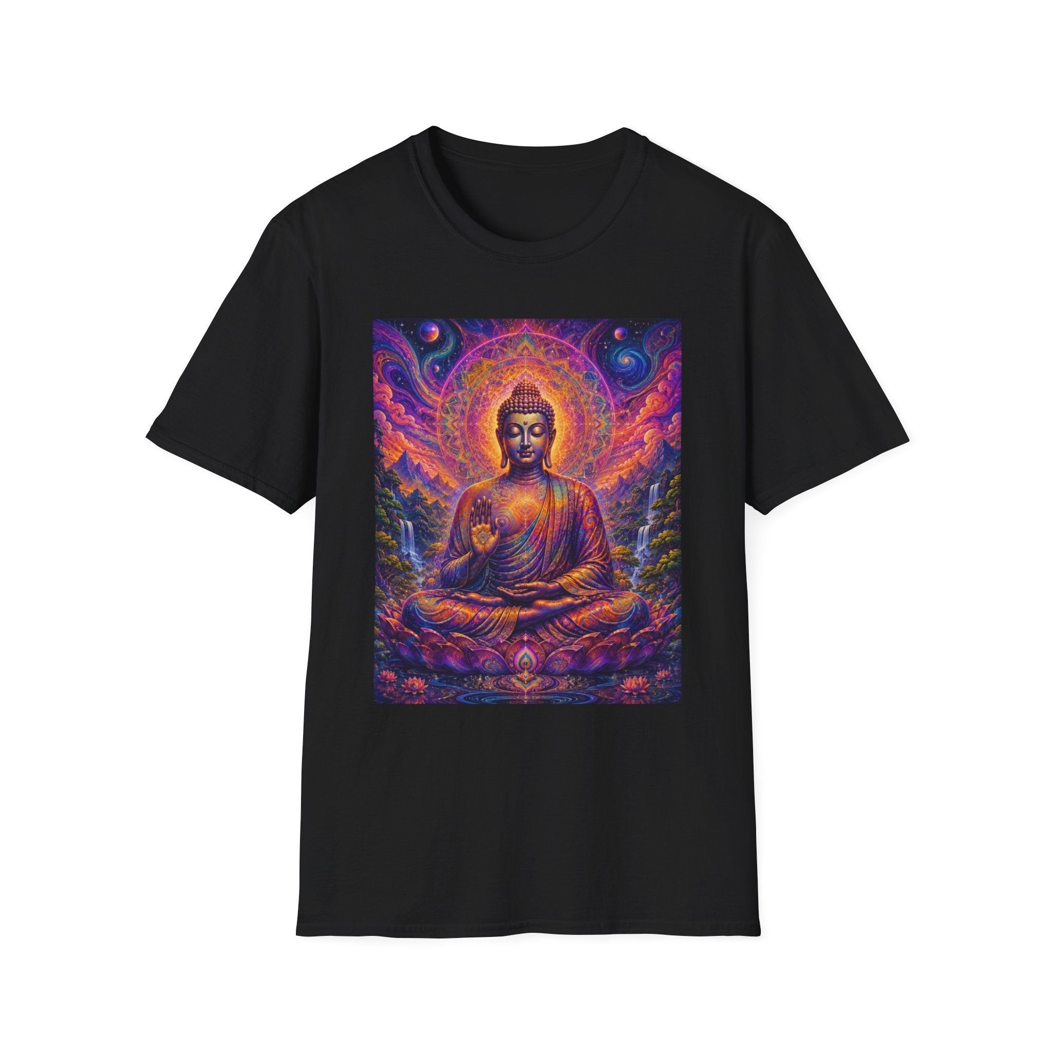 Cosmic Buddha T-Shirt - Visionary Spiritual Art