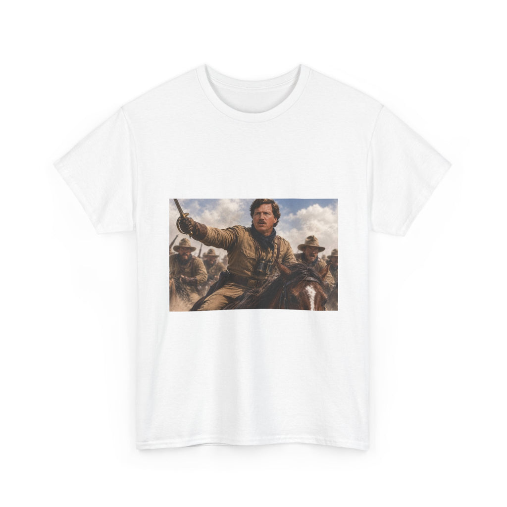 Tucker Carlson Rough Rider Shirt - Cavalry Charge T-Shirt - Political Parody Gift