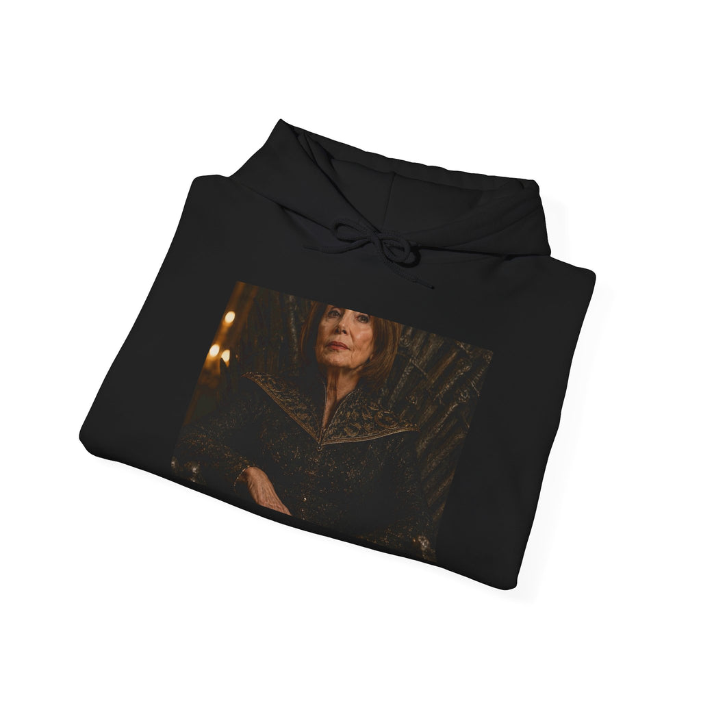 Pelosi Queen Throne Hoodie - Political Parody Sweatshirt