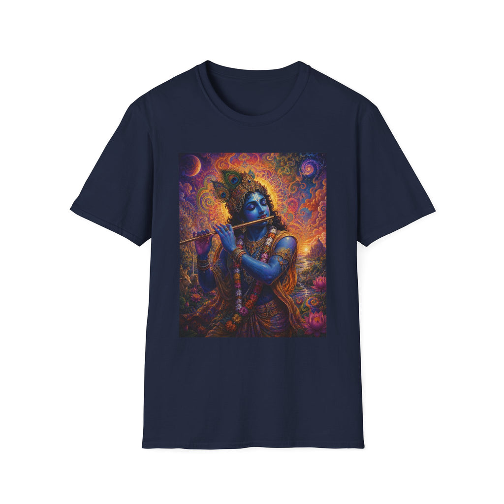 Divine Krishna T-Shirt - Hindu Visionary Art