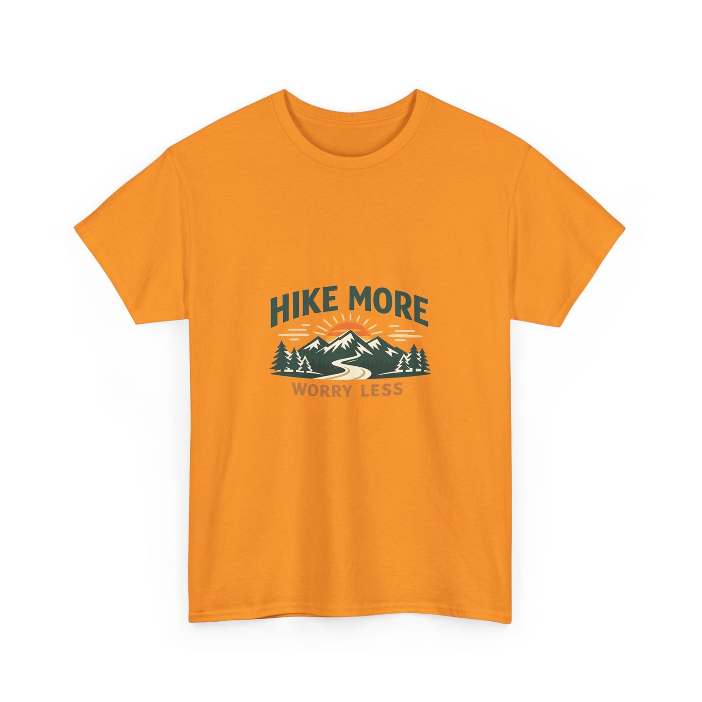 Hike More Worry Less Unisex Heavy Cotton Tee