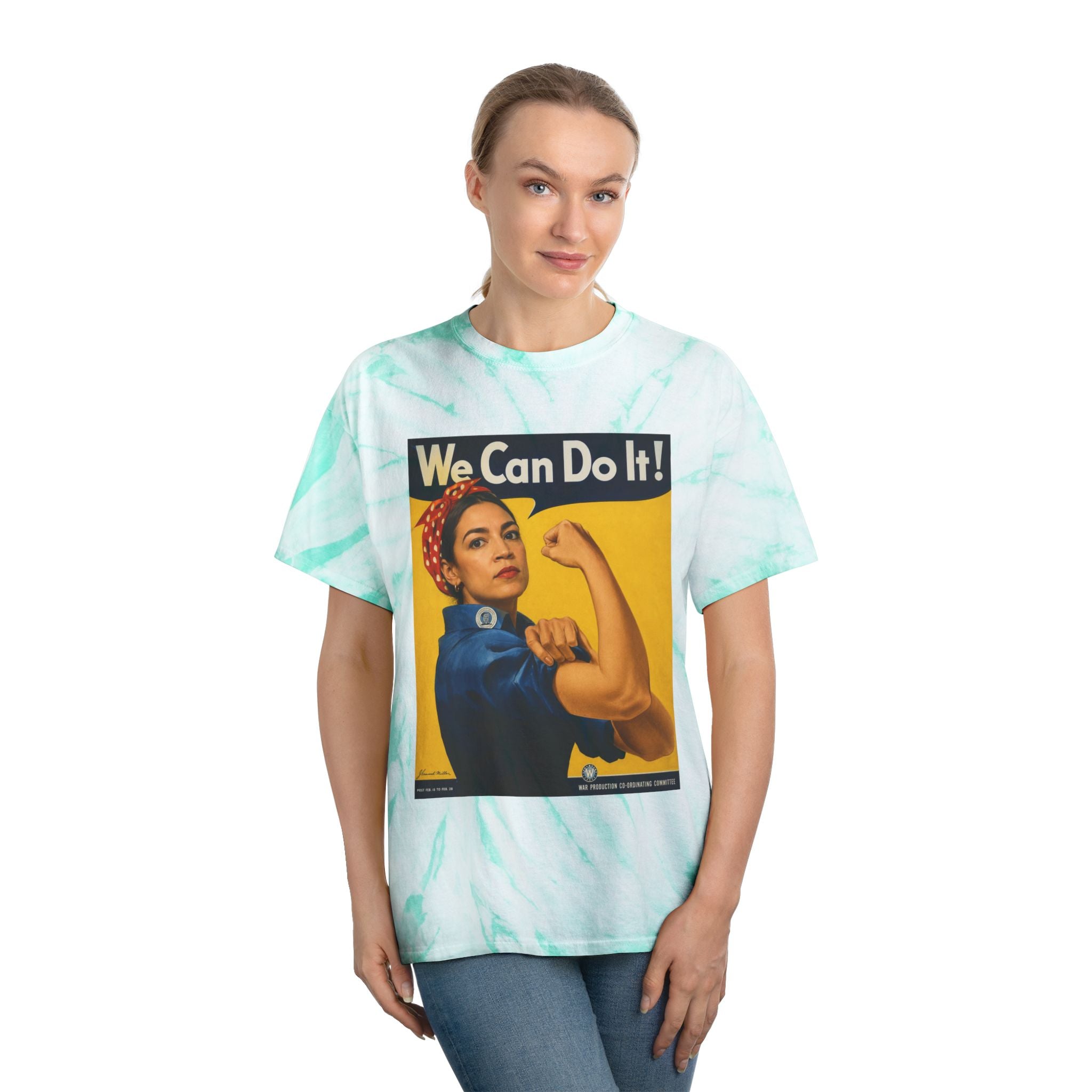 AOC Rosie Riveter Tie-Dye Cyclone Tee