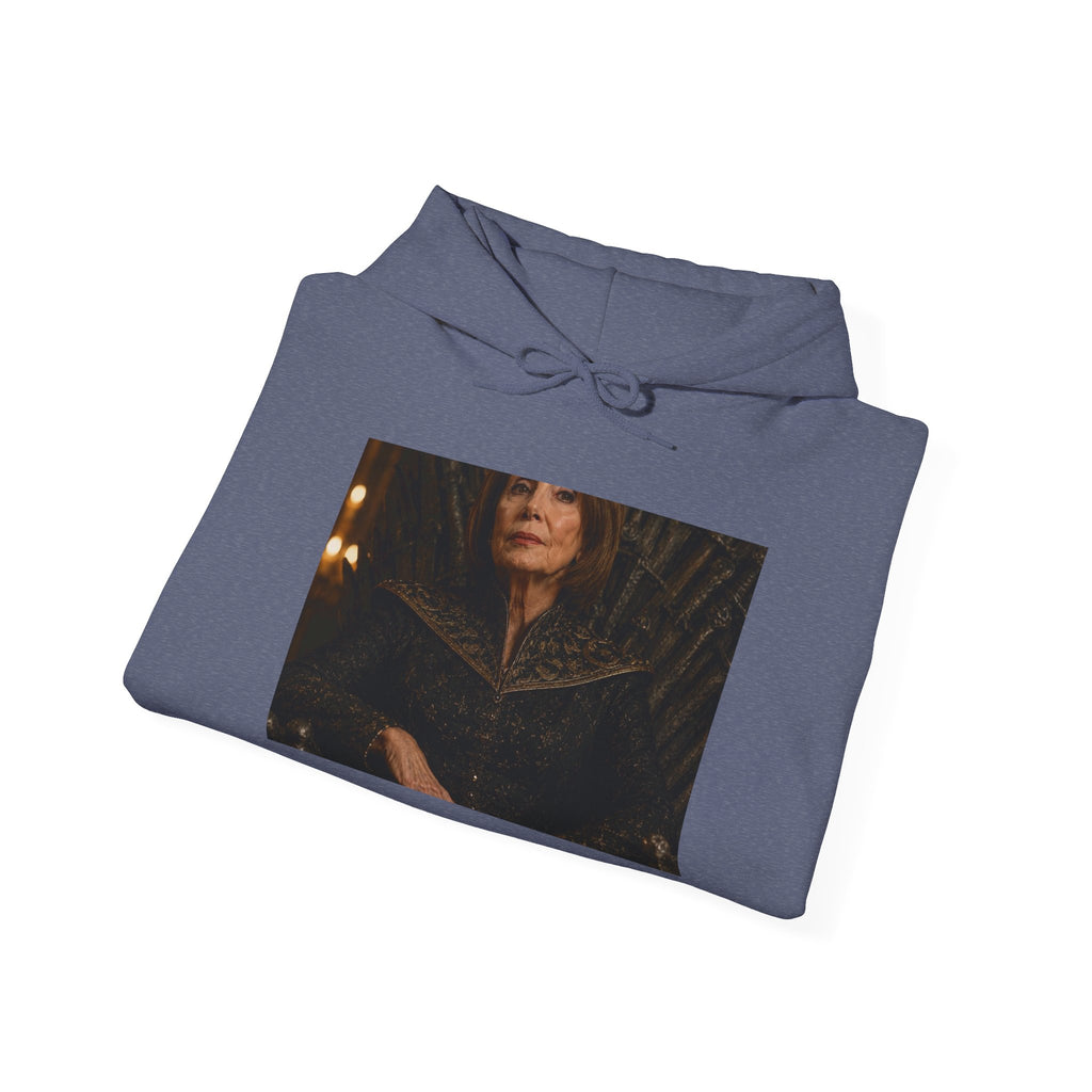 Pelosi Queen Throne Hoodie - Political Parody Sweatshirt