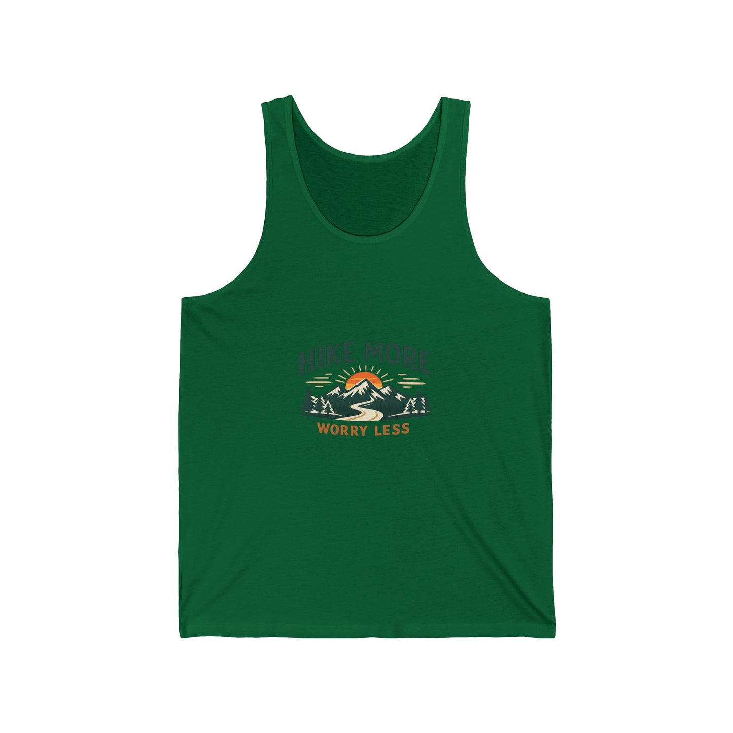 Hike More Worry Less Unisex Jersey Tank