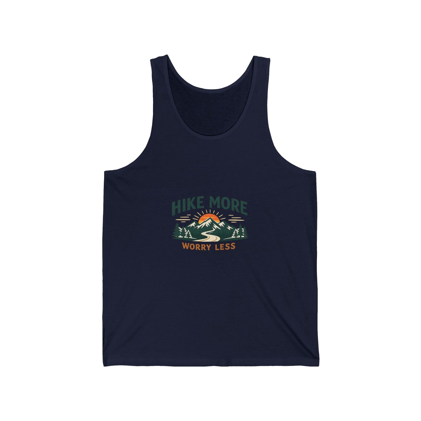 Hike More Worry Less Unisex Jersey Tank