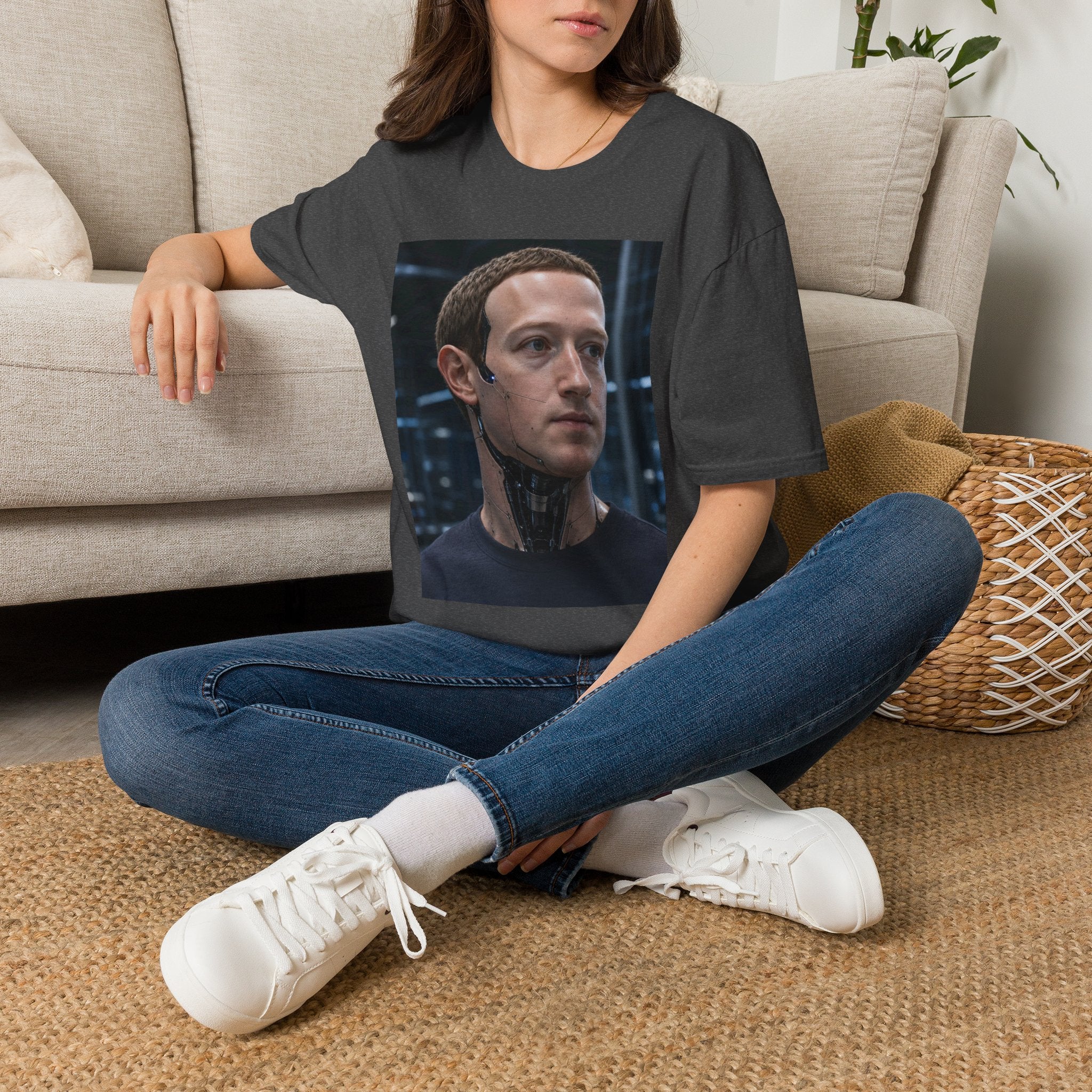 Zuckerberg Android T-Shirt - Political Parody Tee