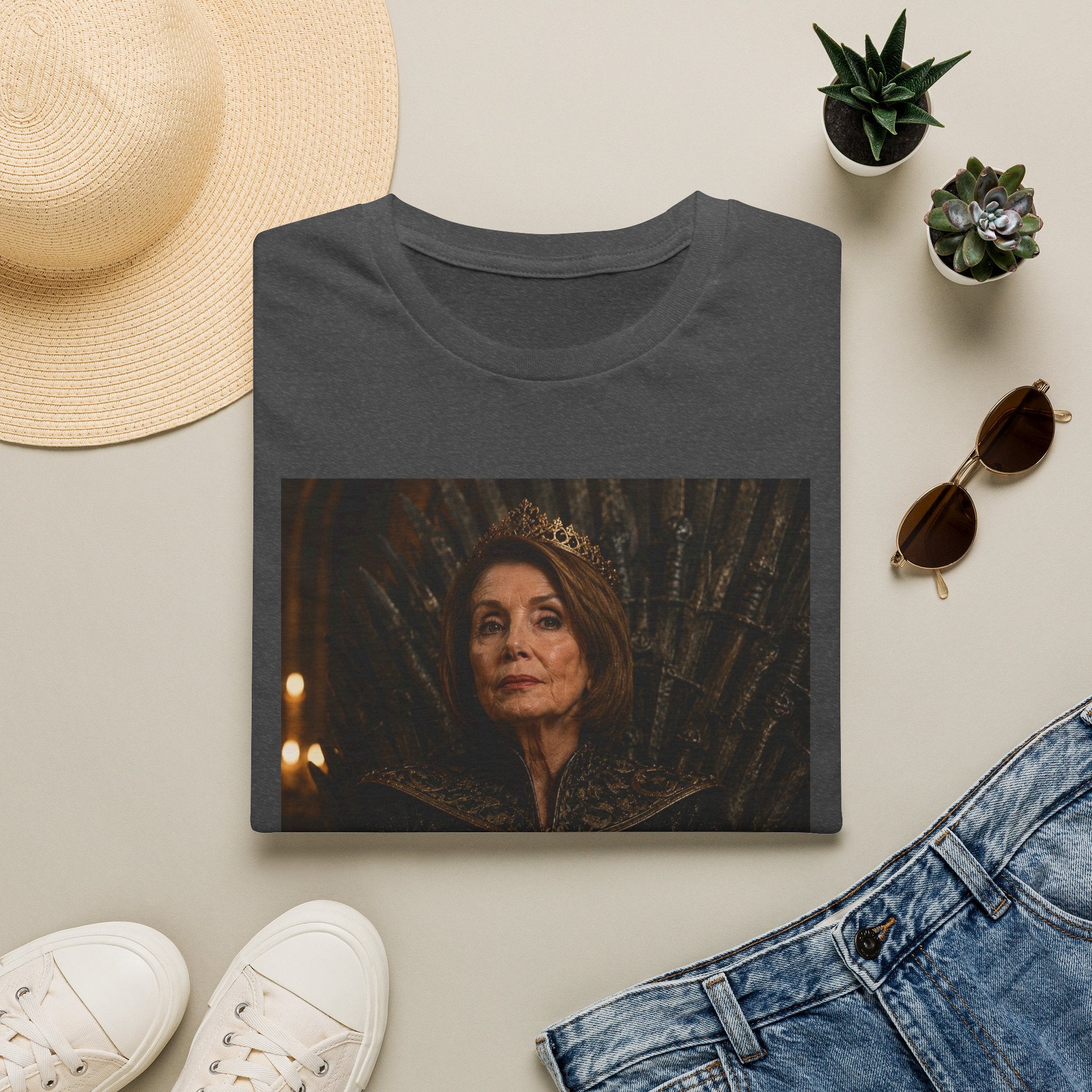 Pelosi Queen Throne T-Shirt - Political Parody Tee