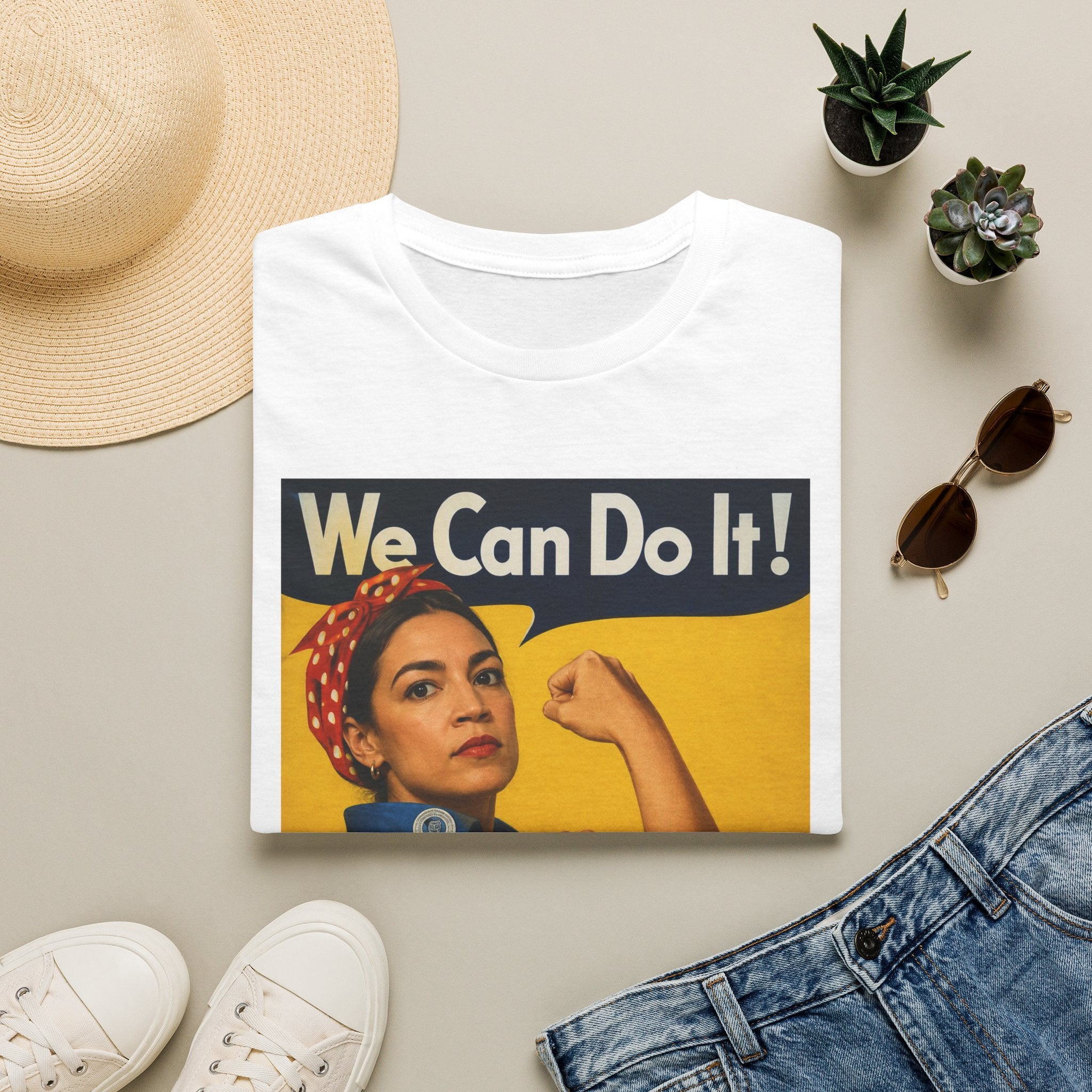 AOC Rosie Riveter T-Shirt - Political Parody Tee