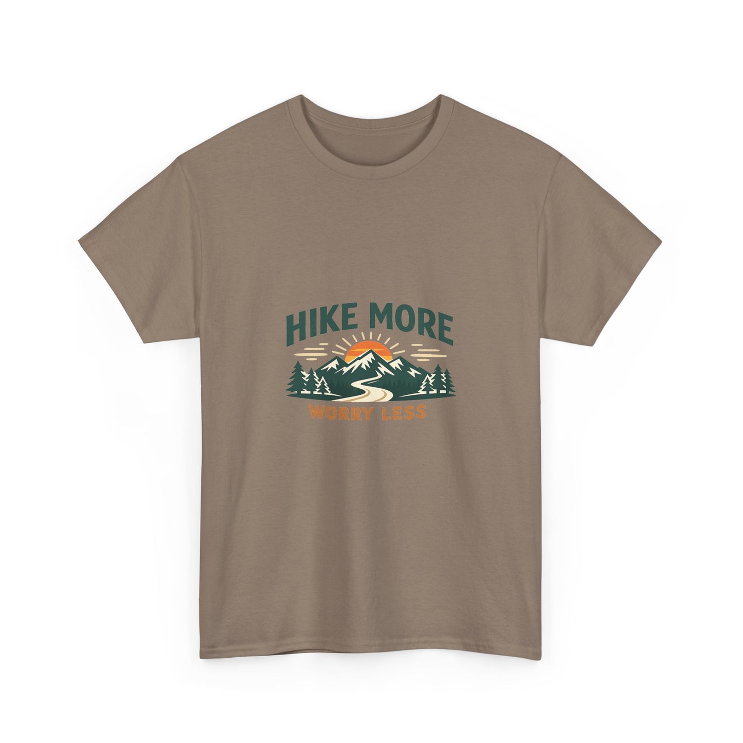 Hike More Worry Less Unisex Heavy Cotton Tee