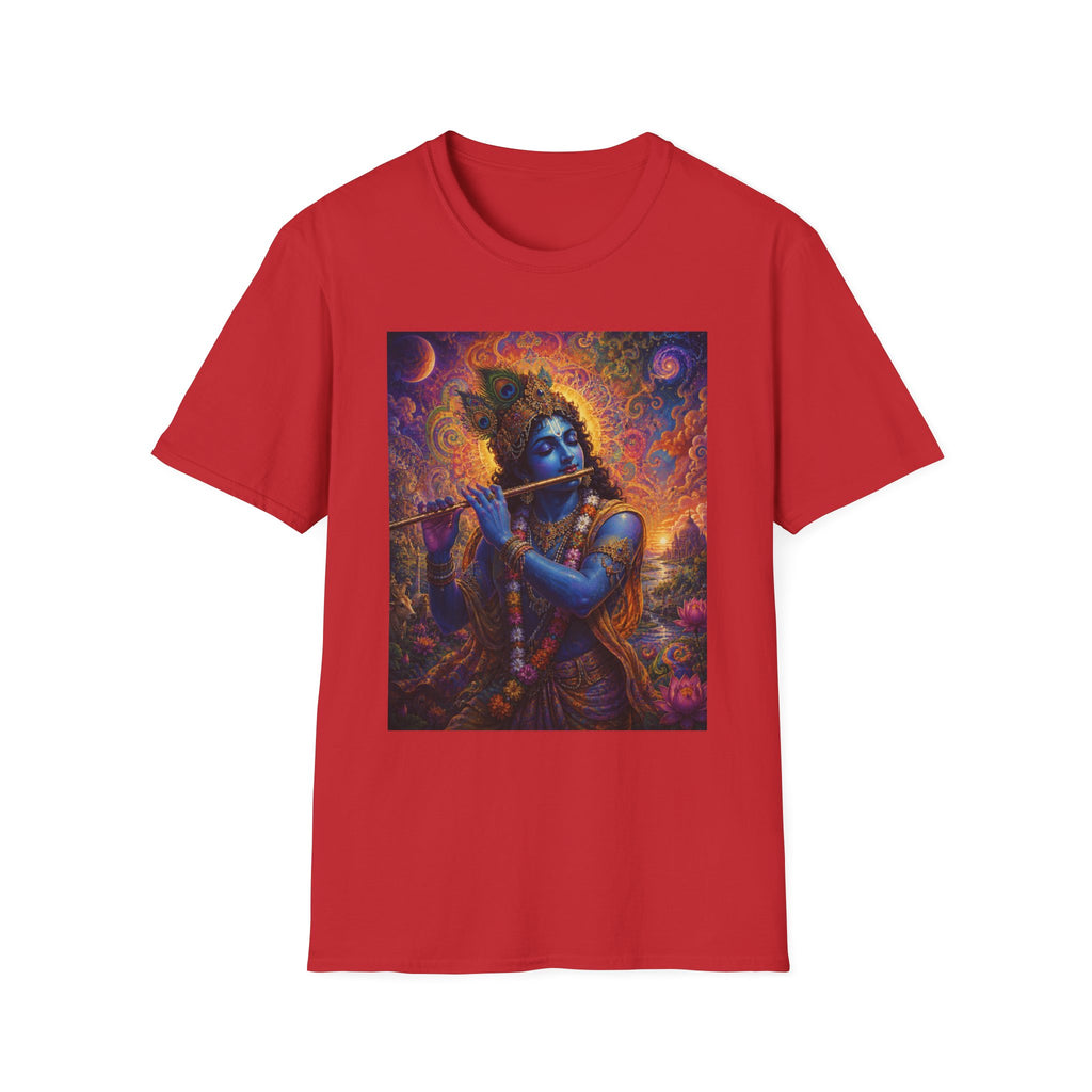 Divine Krishna T-Shirt - Hindu Visionary Art