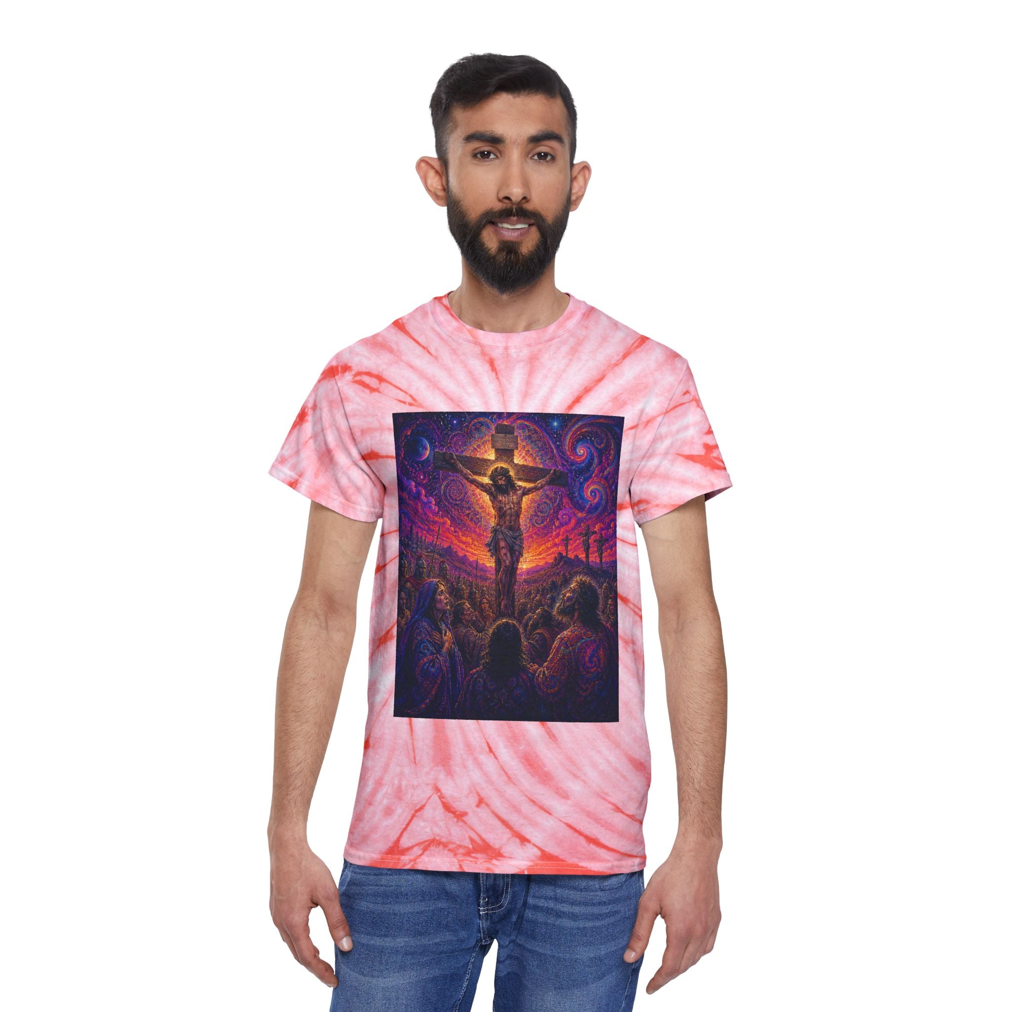 Psychedelic Crucifixion Tie-Dye Cyclone Tee