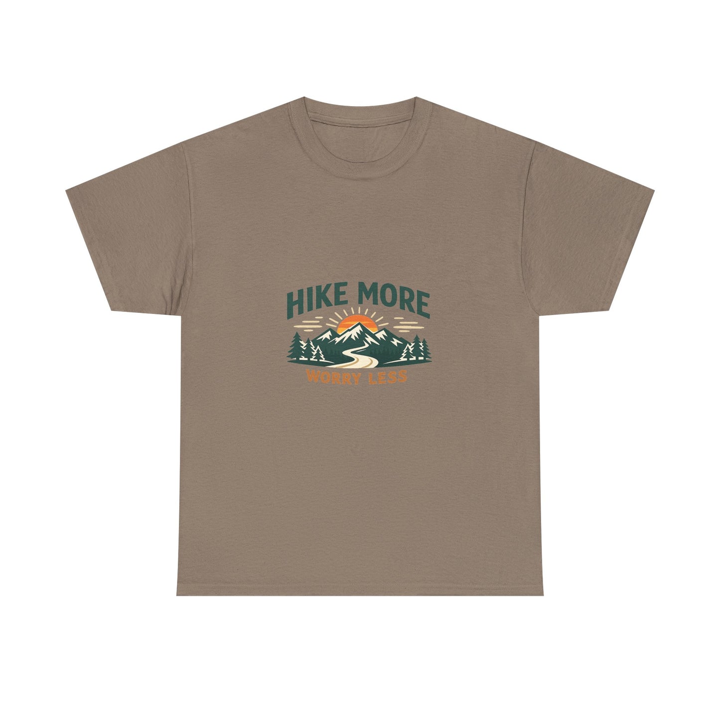 Hike More Worry Less Unisex Heavy Cotton Tee