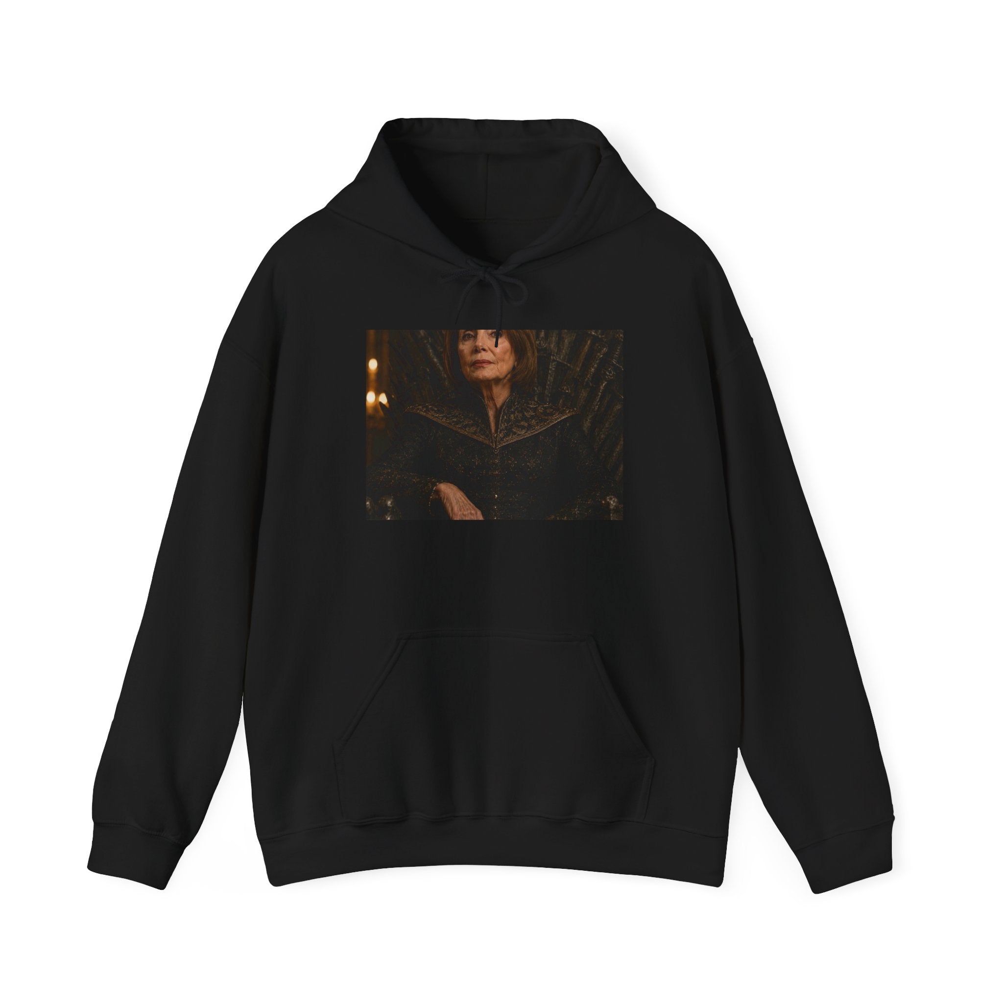 Pelosi Queen Throne Hoodie - Political Parody Sweatshirt