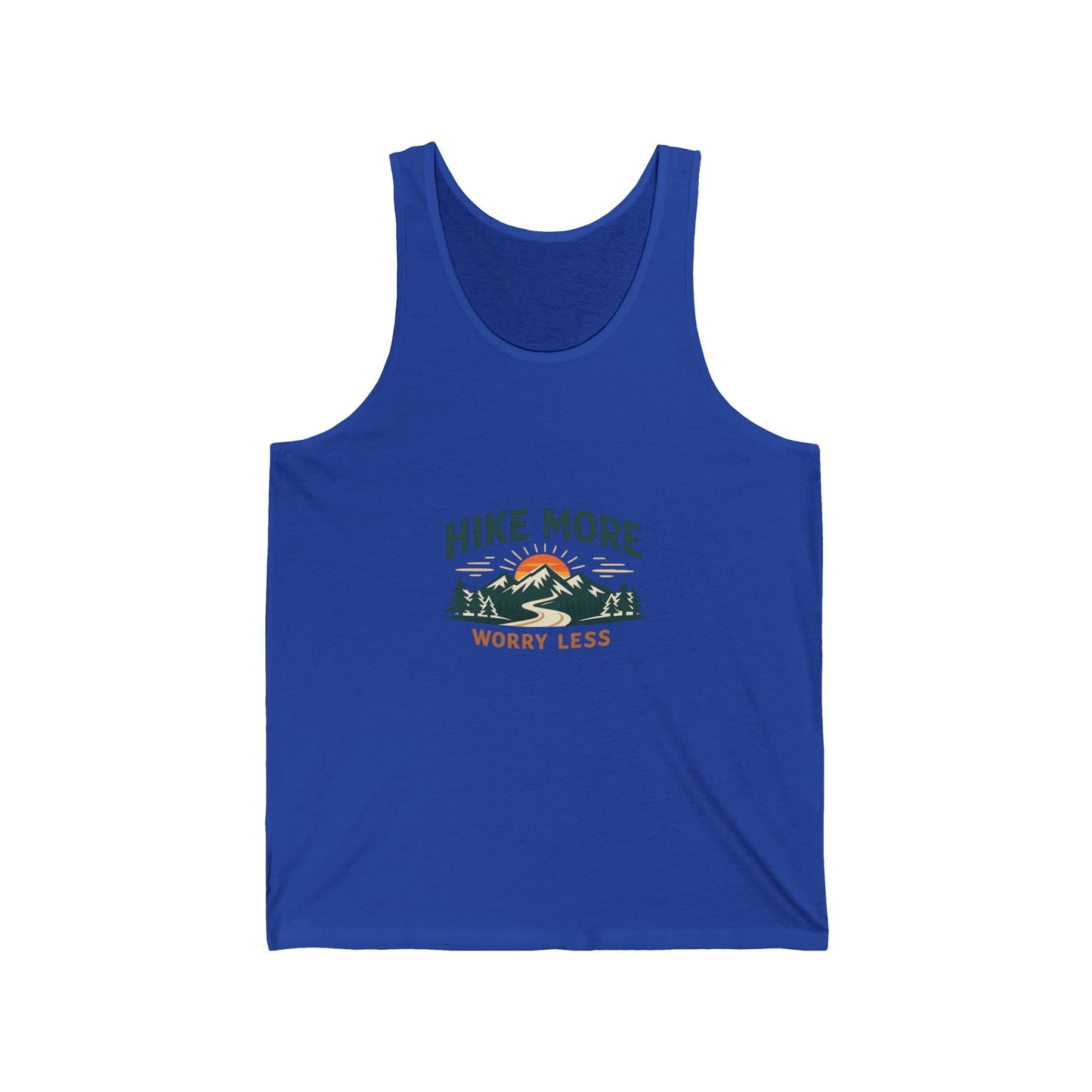 Hike More Worry Less Unisex Jersey Tank