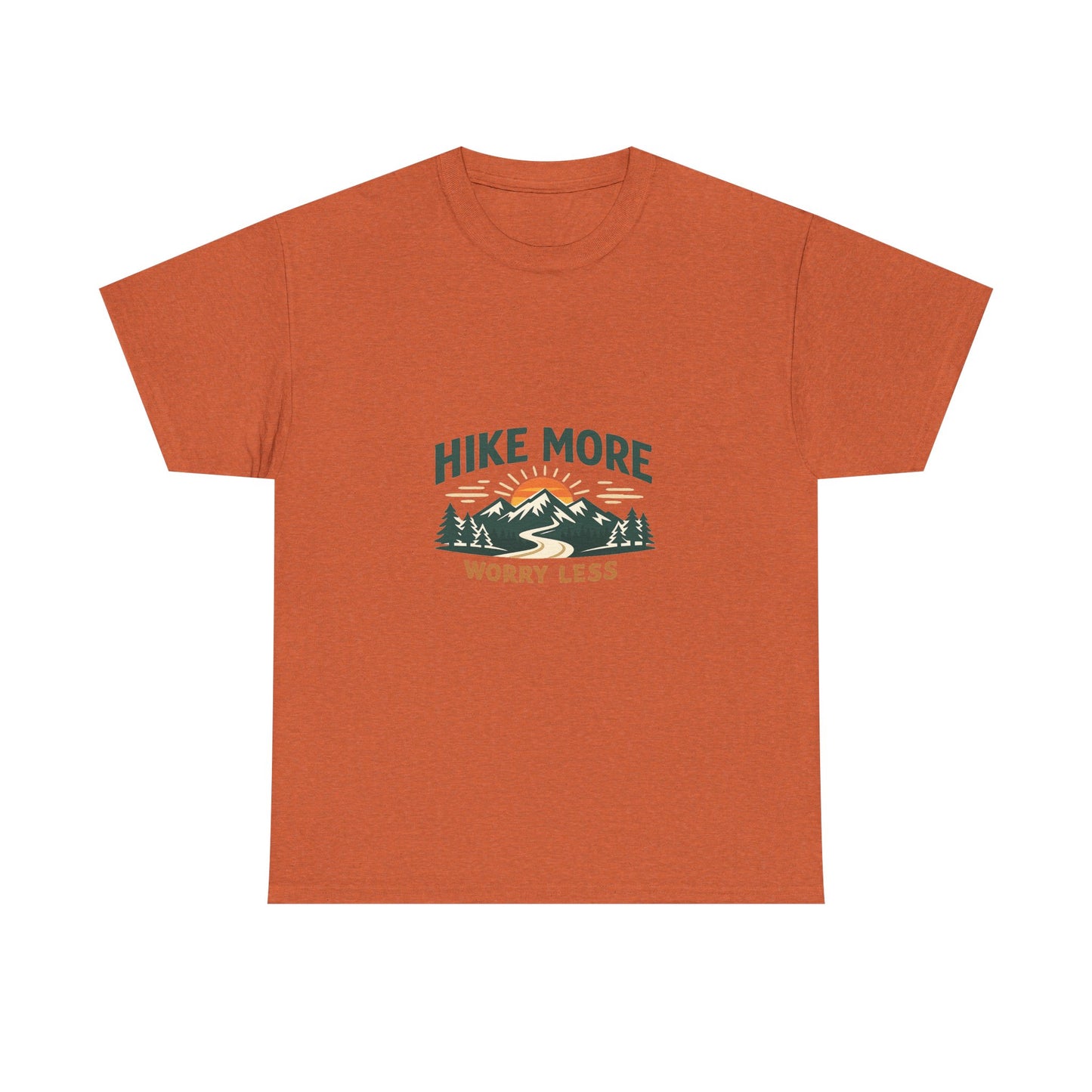 Hike More Worry Less Unisex Heavy Cotton Tee
