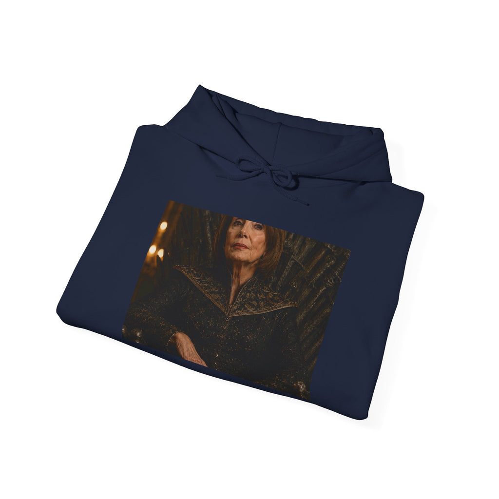 Pelosi Queen Throne Hoodie - Political Parody Sweatshirt