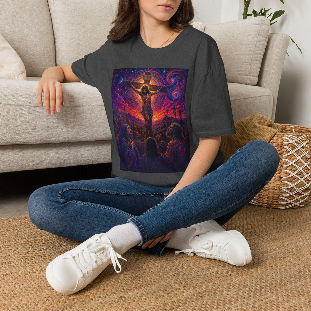 Psychedelic Crucifixion T-Shirt - Visionary Religious Art
