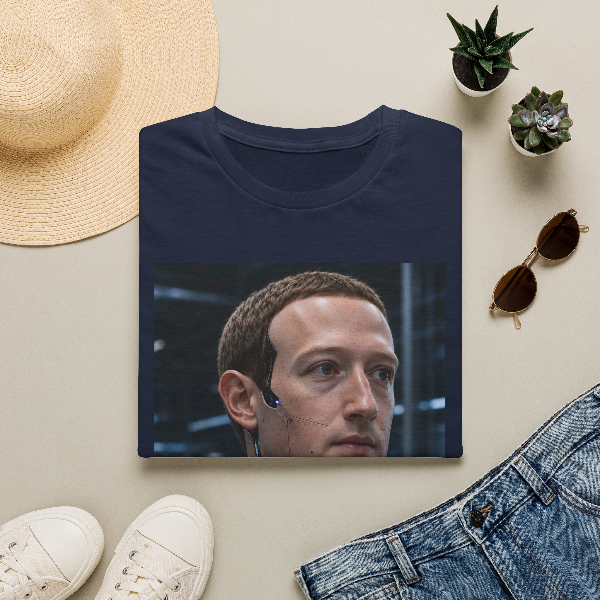 Zuckerberg Android T-Shirt - Political Parody Tee