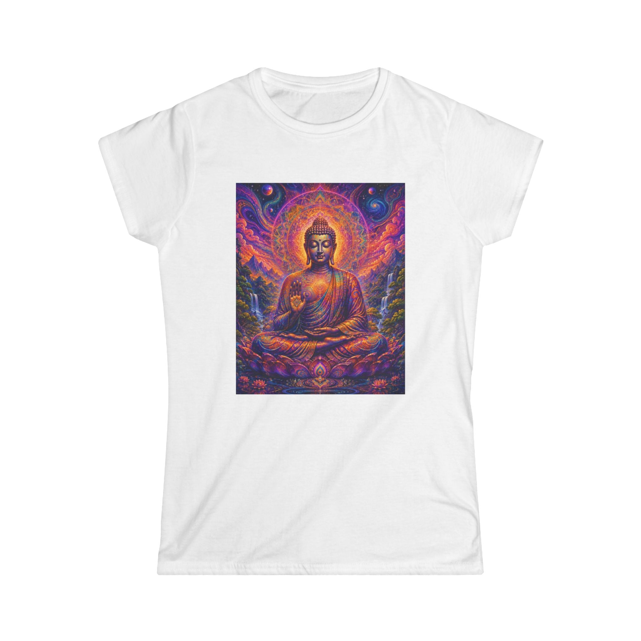 Cosmic Buddha Women's Tee - Visionary Art